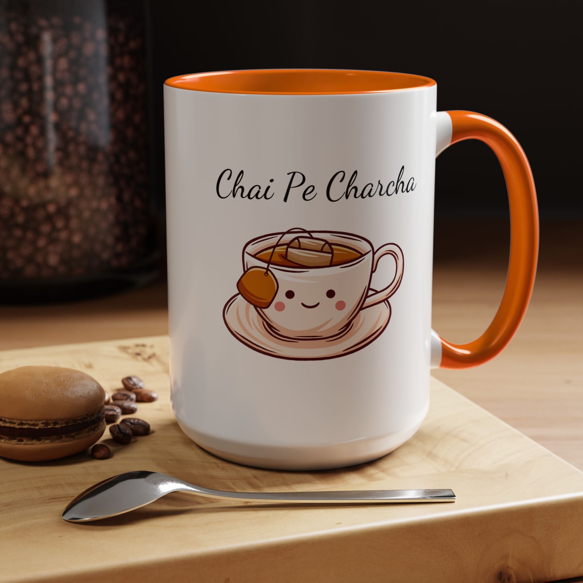 Funny Coffee Mug, Personalized Mug, Chai Pe Charcha Accent Cup 11/15oz, Indian Pakistani Punjabi, BJP Narendra Modi Lover Tea Chai Lover Cup