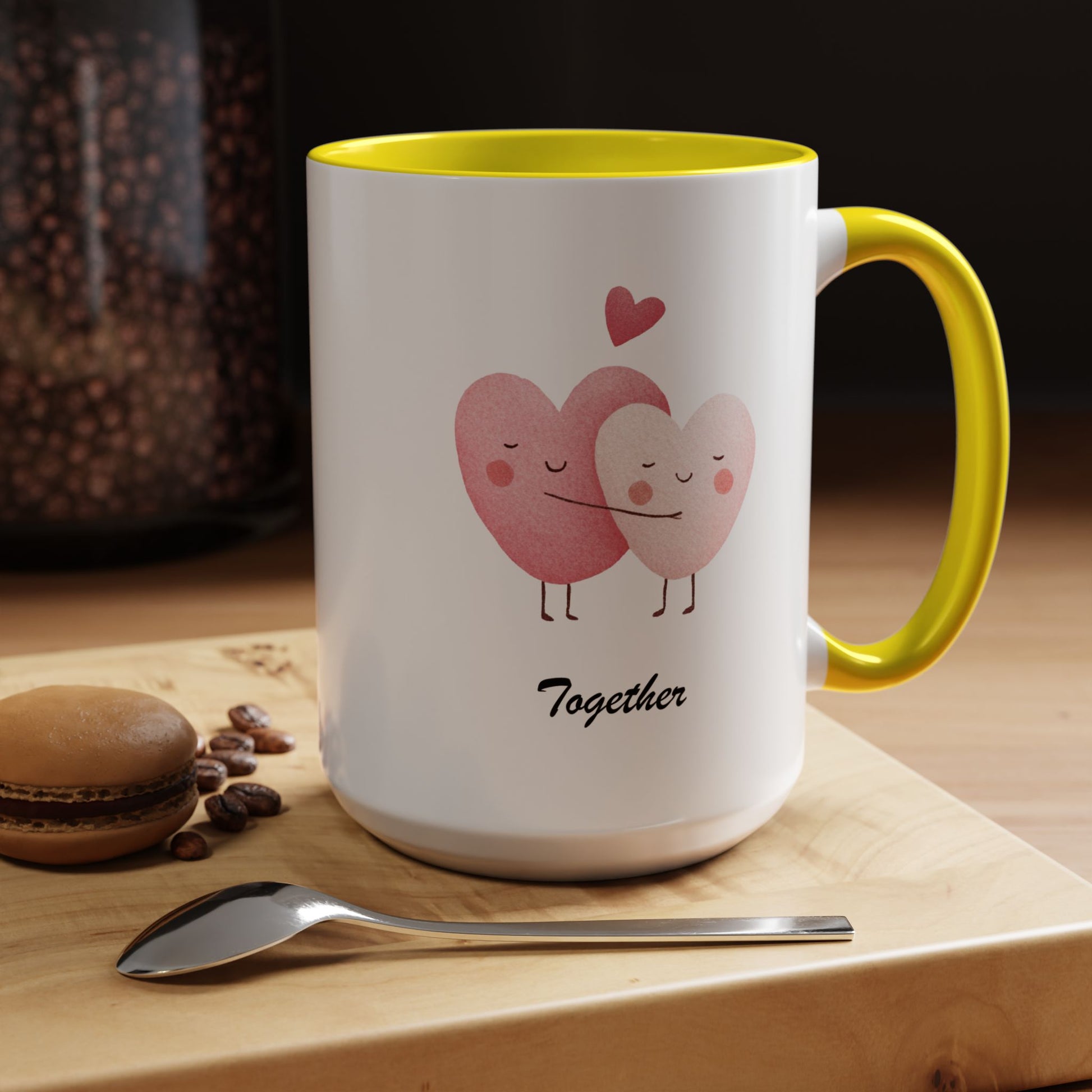 Two Hearts Better Together Mug Lifestyle Mockup | Nutty Designs