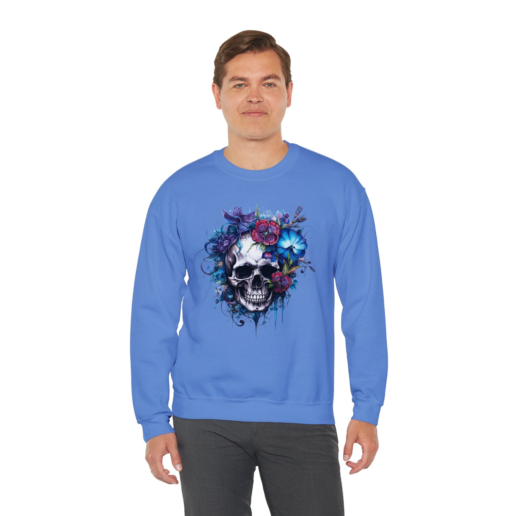 Skull Bloom, Halloween Themed Sweatshirt