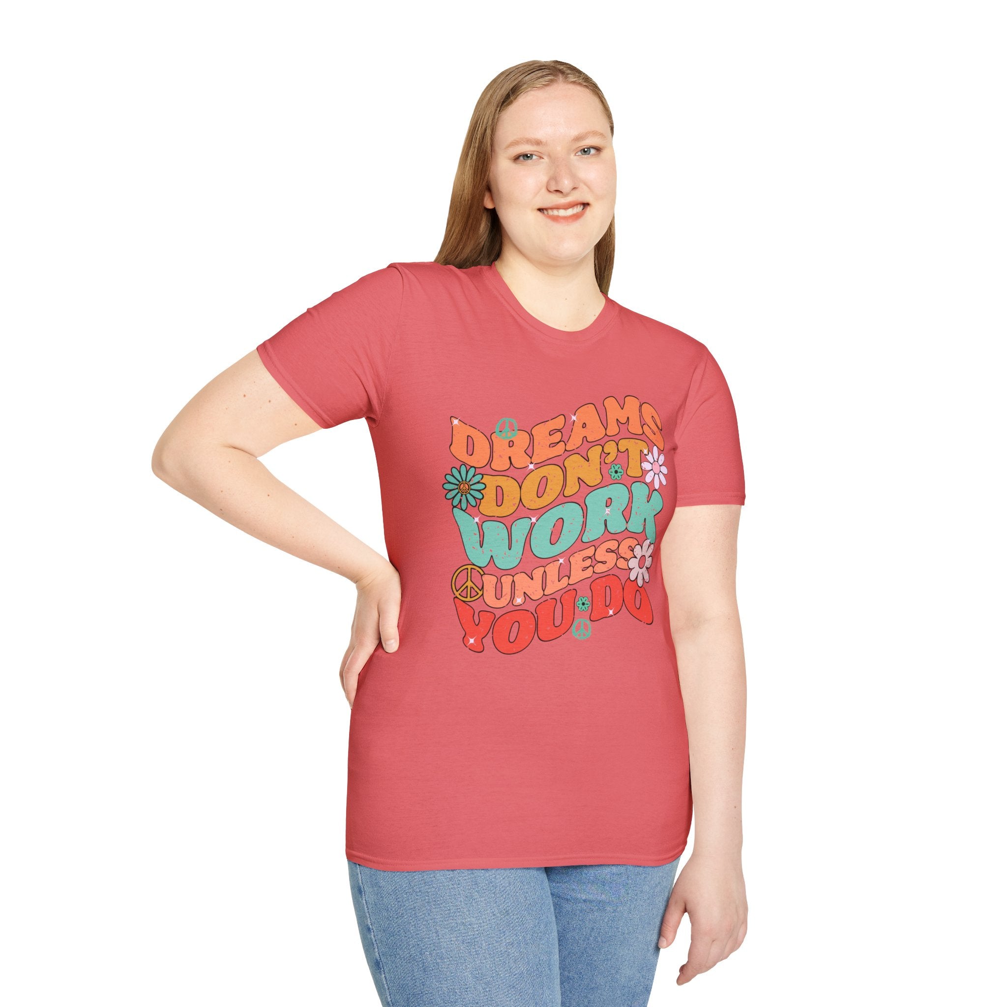 Motivational Graphic Tee, Inspirational Quote Shirt, Positive Vibes Tshirt, Goal Getter T-shirt, Dreams Don't Work Unless You top