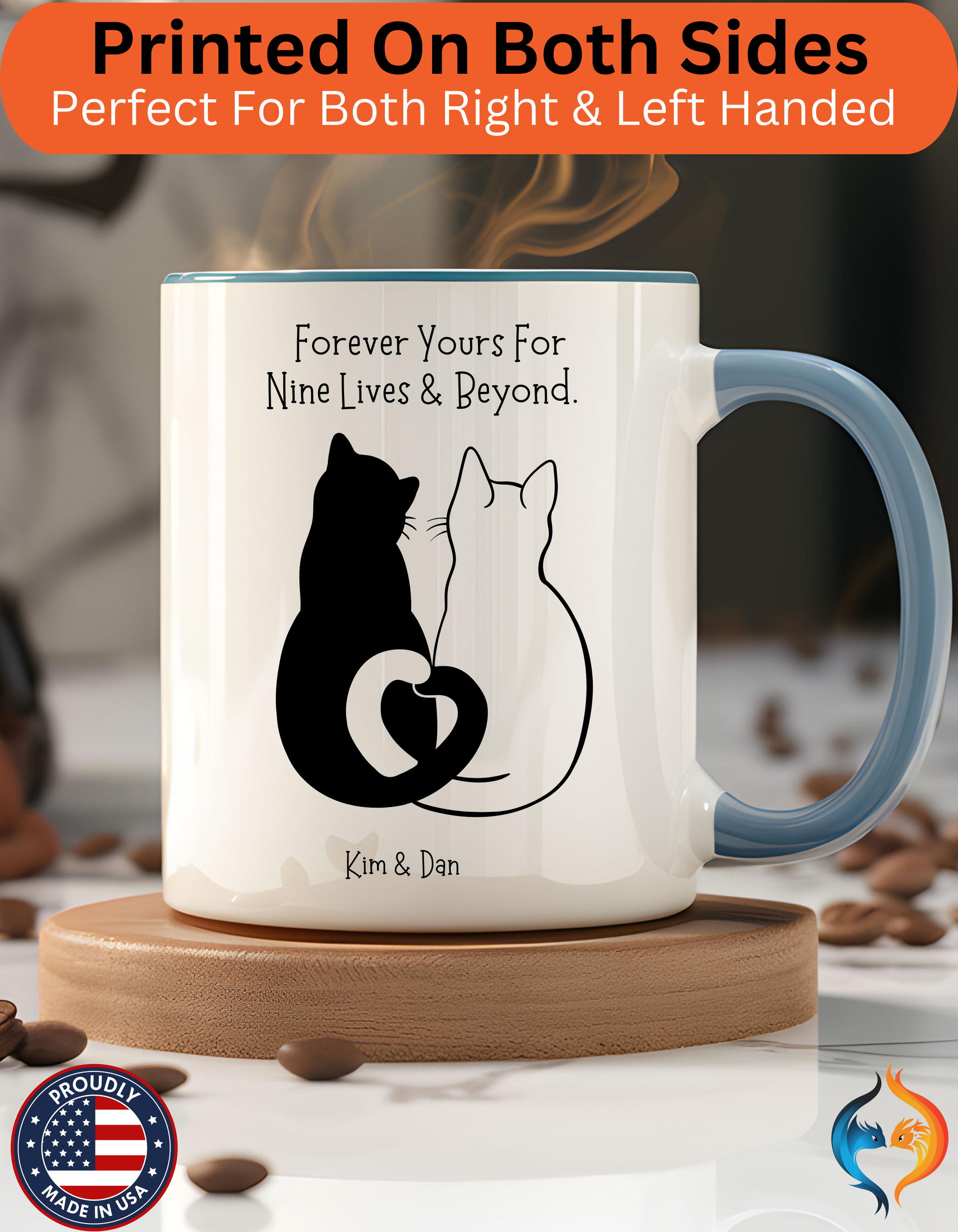 Forever Yours For Nine Lives And Beyond Romantic Mug Product Photo | Nutty Designs