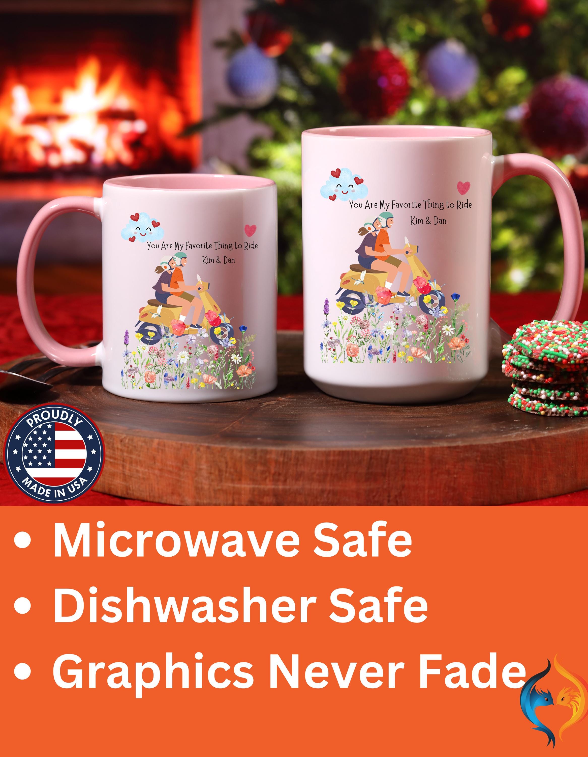Dirty Valentines, Personalized Mug, You Are My Favorite Thing To Ride Accent Cup 11/15oz, Anniversary Romantic, V-Day Mug, Couples Gift
