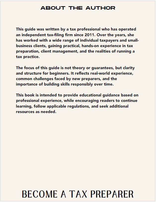 Tax Side Hustle - Become a Certified Preparer (PDF Guide) - Includes Getting PTIN, Clients