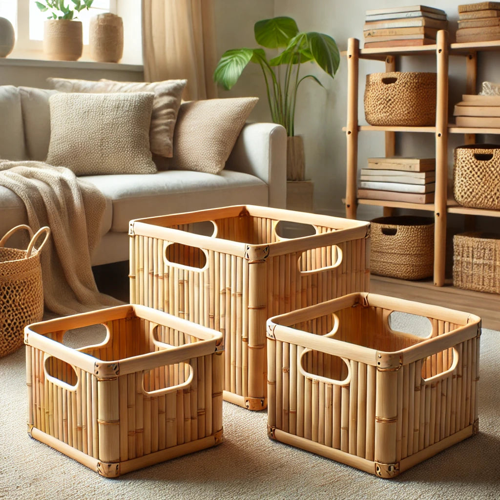 Bamboo Storage Baskets (Set of 3)
