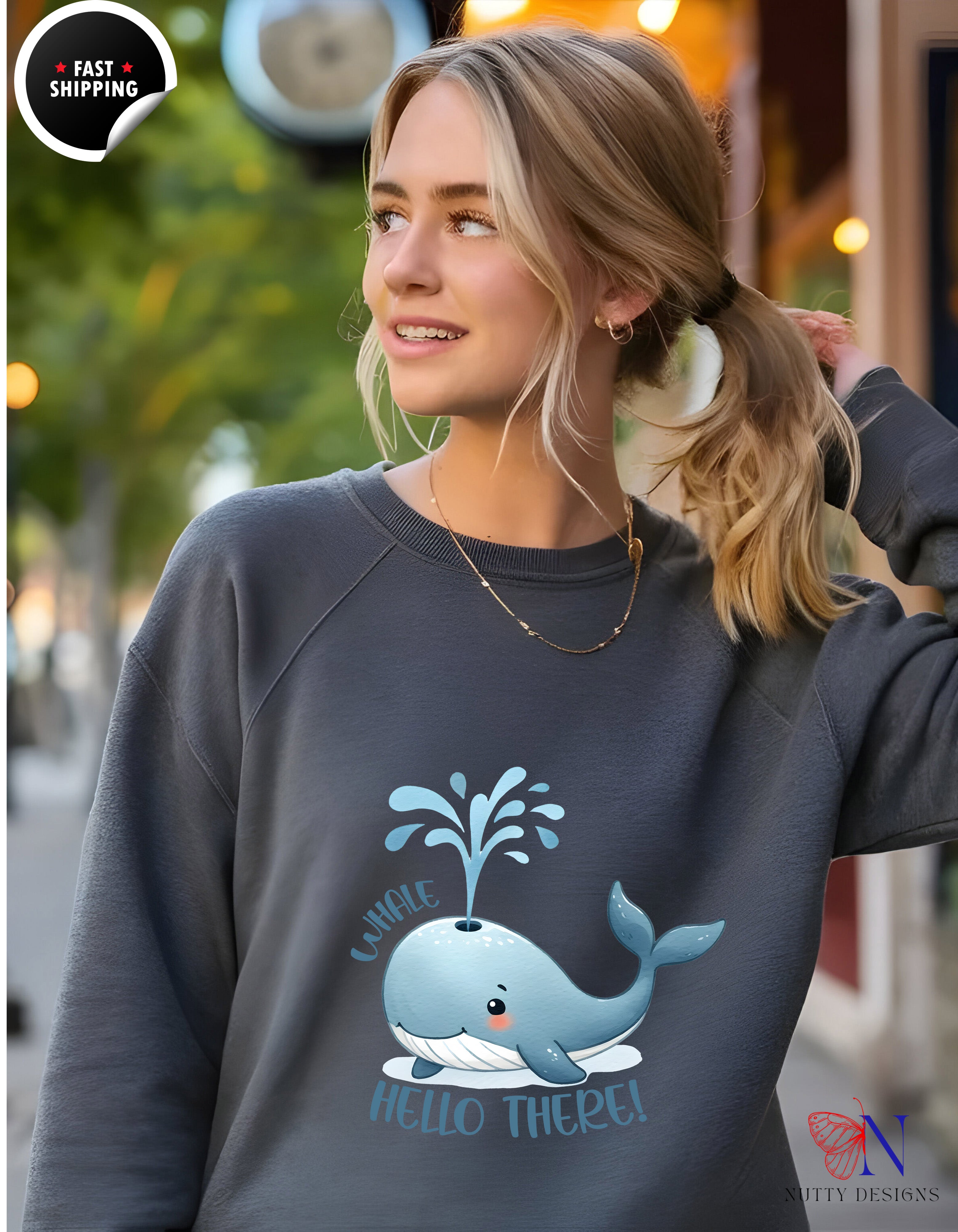 Whale Hello There Sweatshirt - Crewneck — view 16
