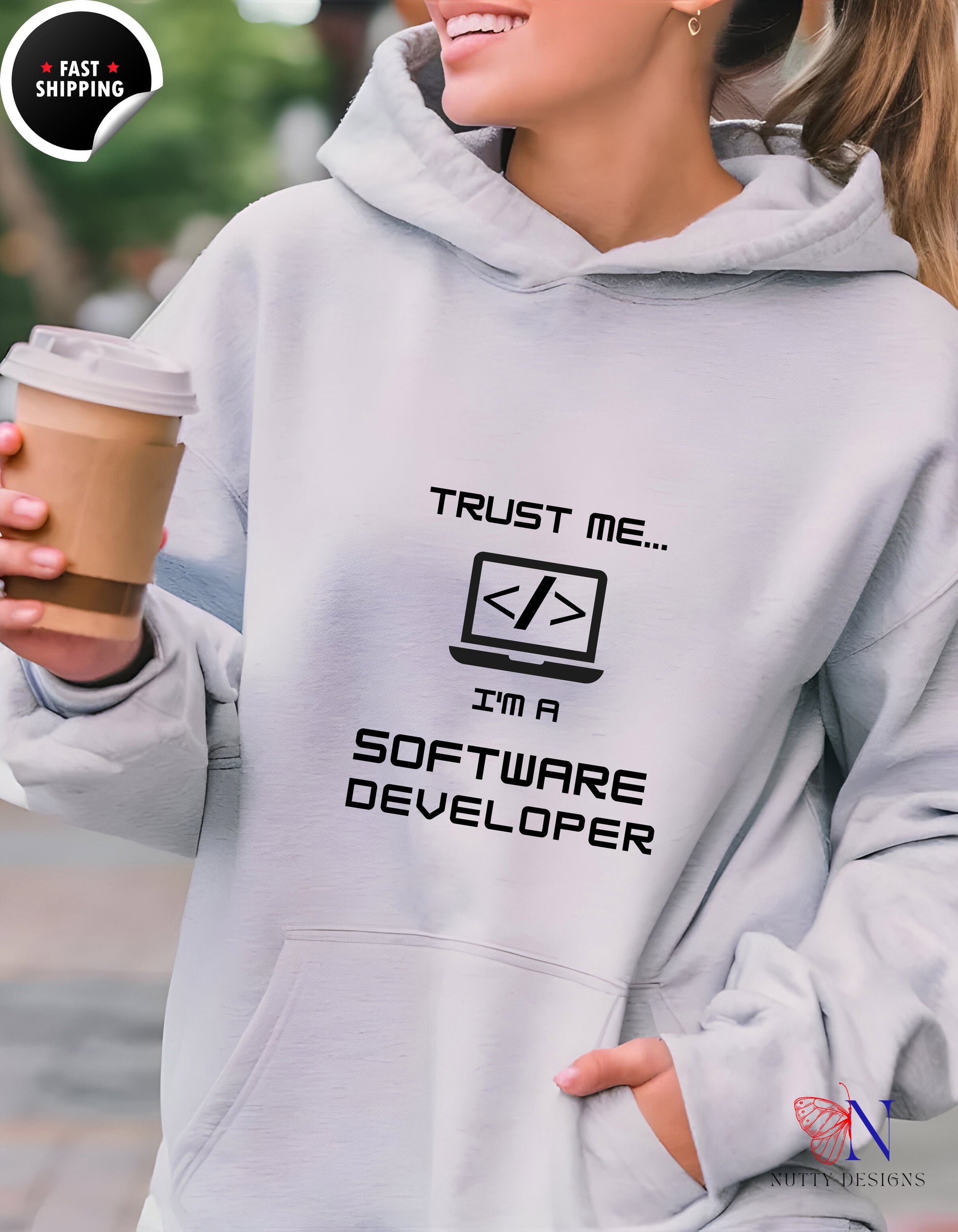 Software Developer Hoodie - Trust Me I'm a Software Engineer — view 14