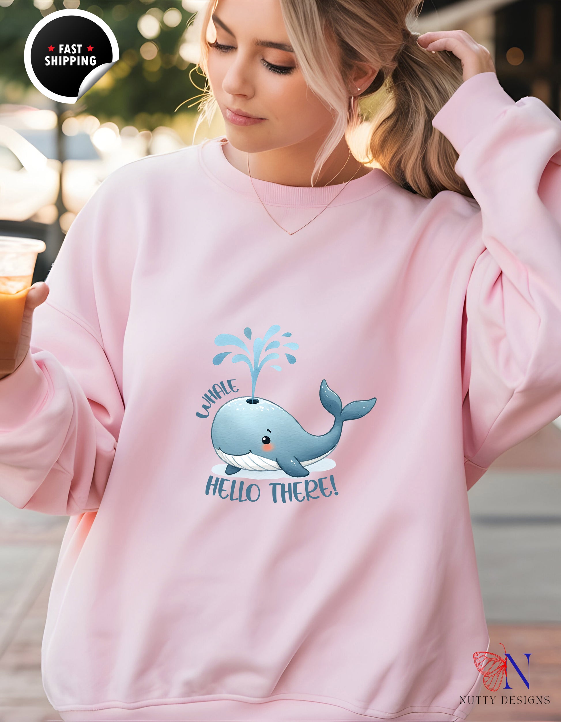Whale Hello There Sweatshirt - Crewneck — view 19