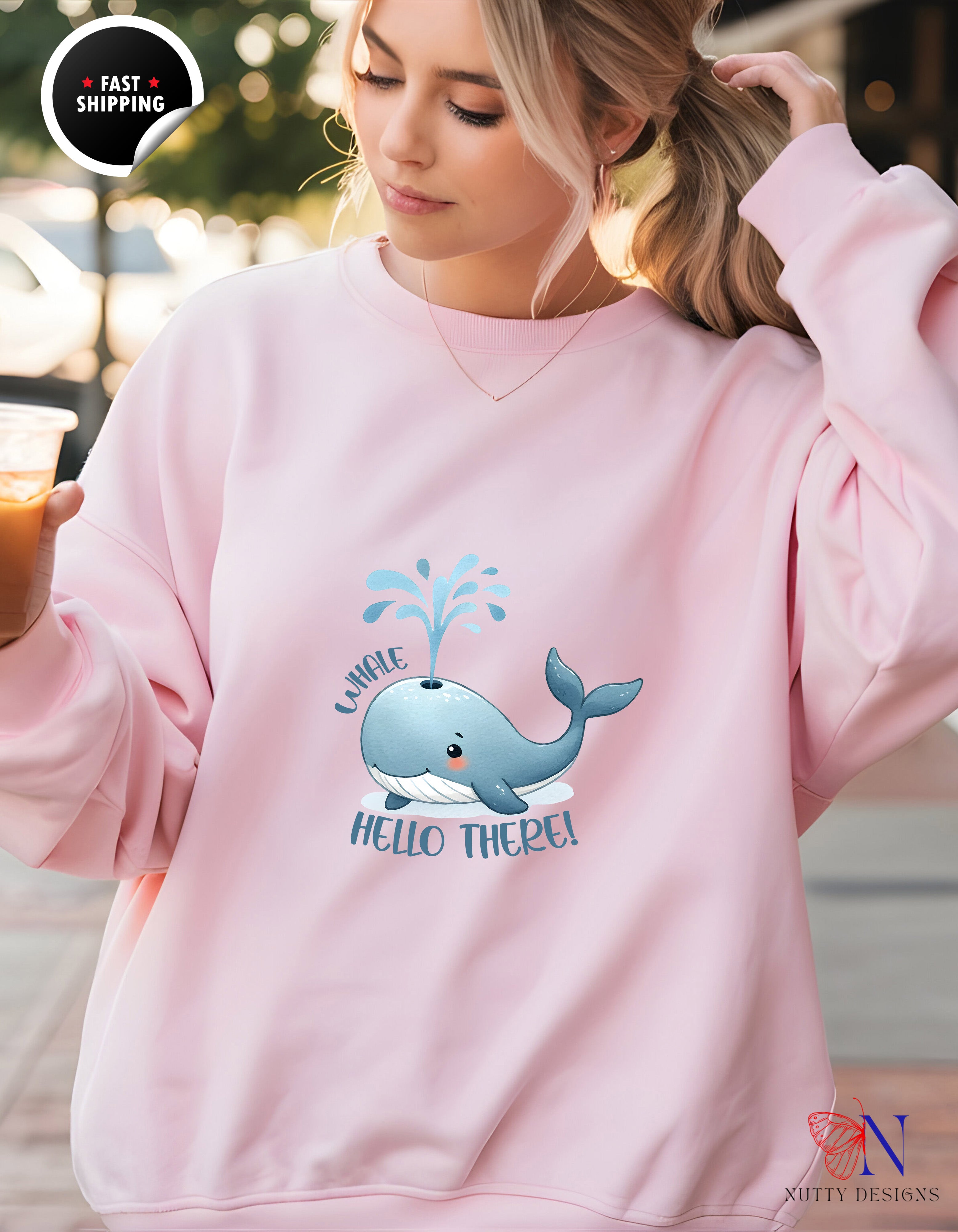 Whale Hello There Sweatshirt - Crewneck — view 19