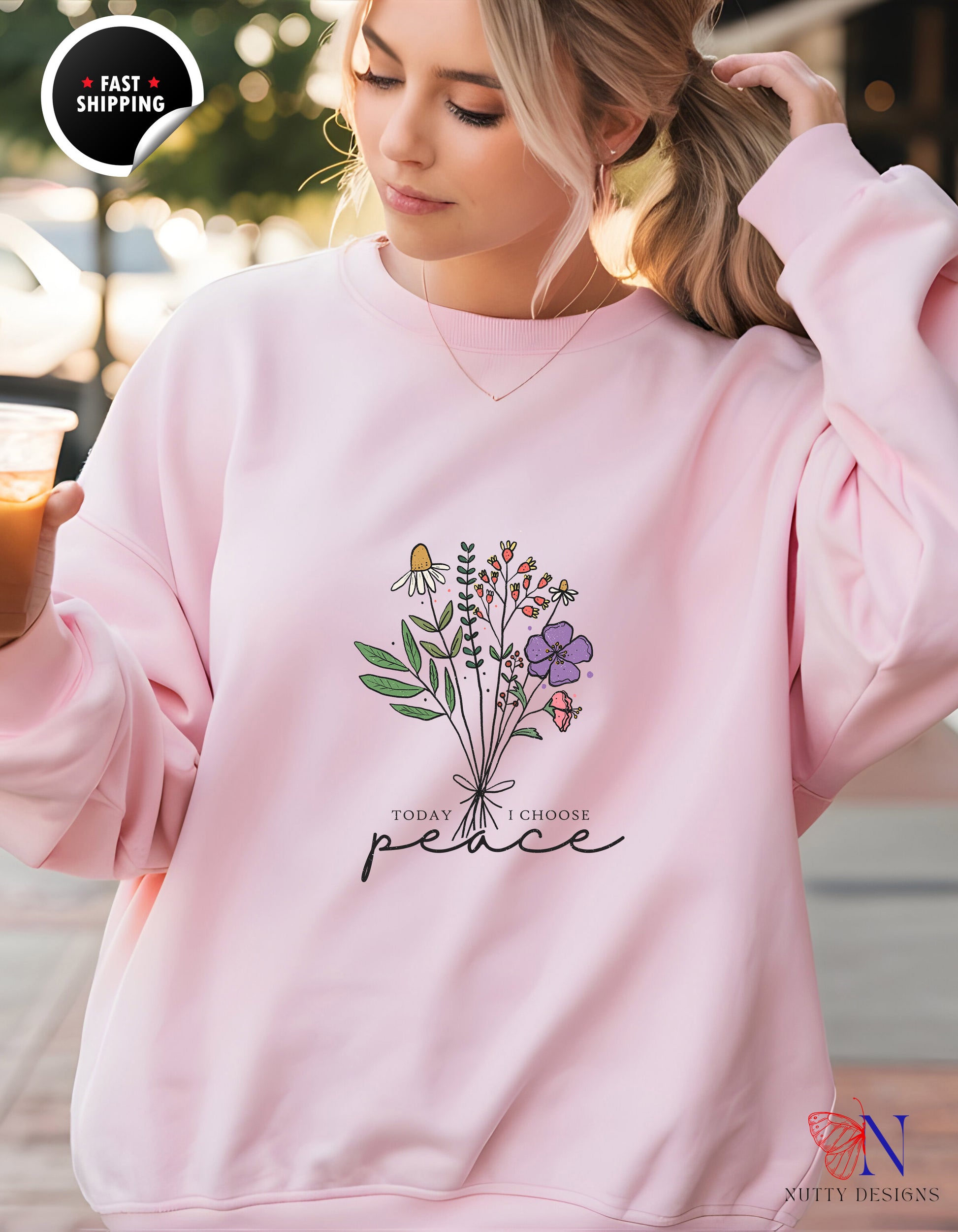 Today I chose peace Sweatshirt — view 21