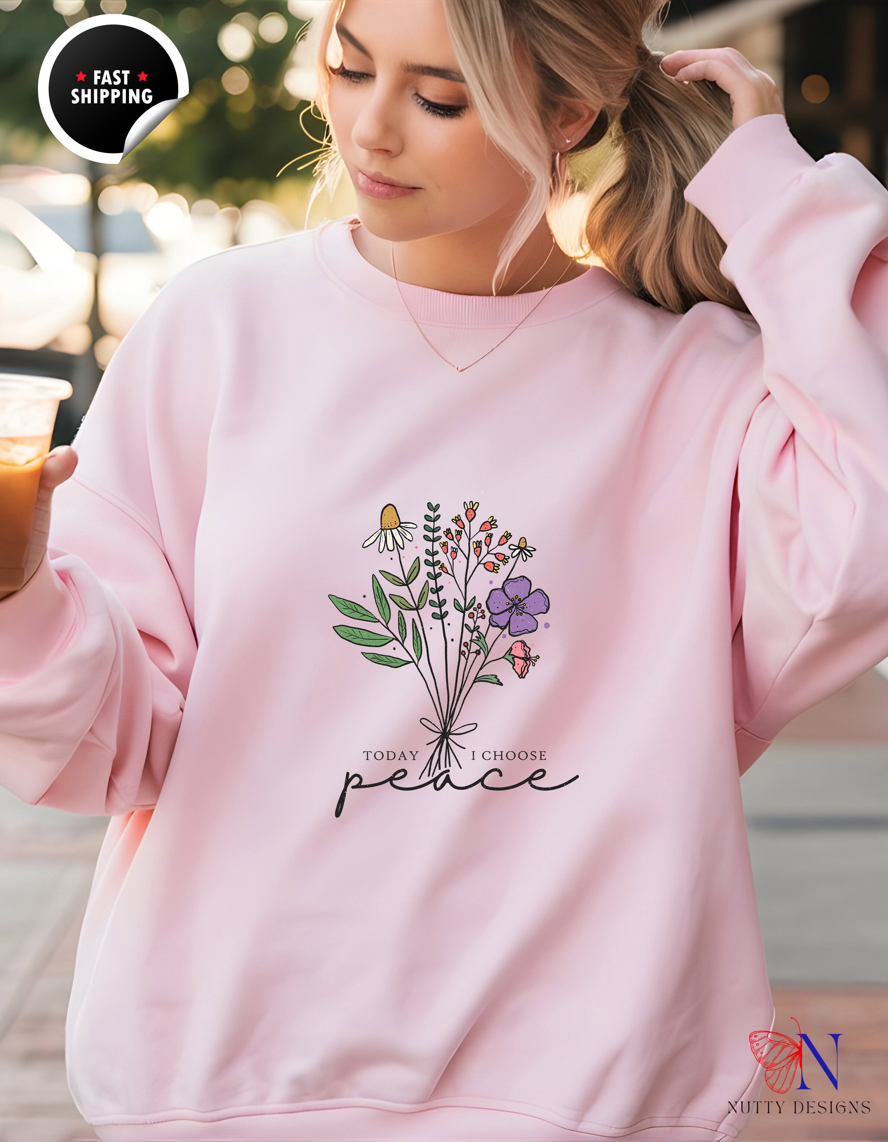 Today I chose peace Sweatshirt — view 21