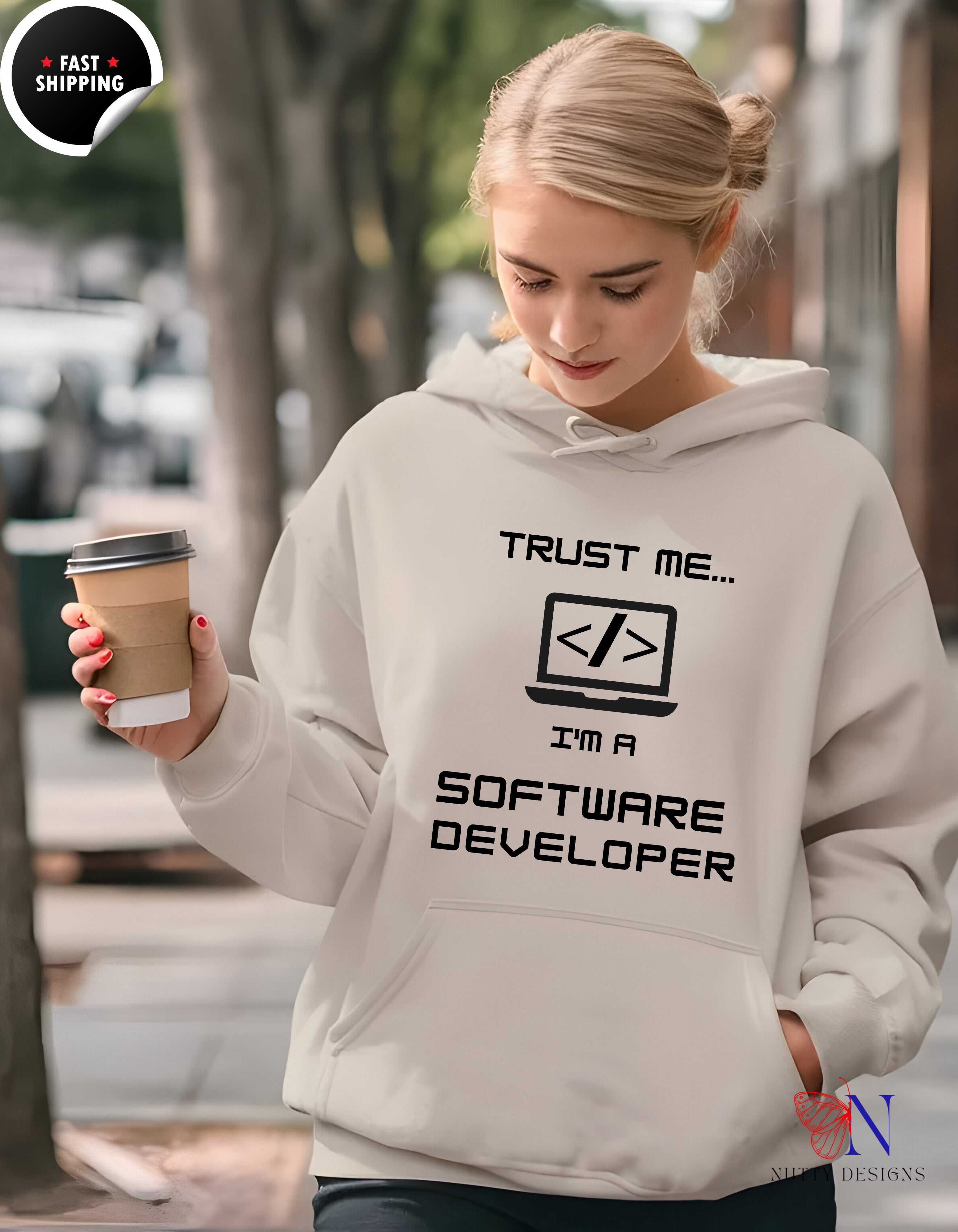 Software Developer Hoodie - Trust Me I'm a Software Engineer — view 17