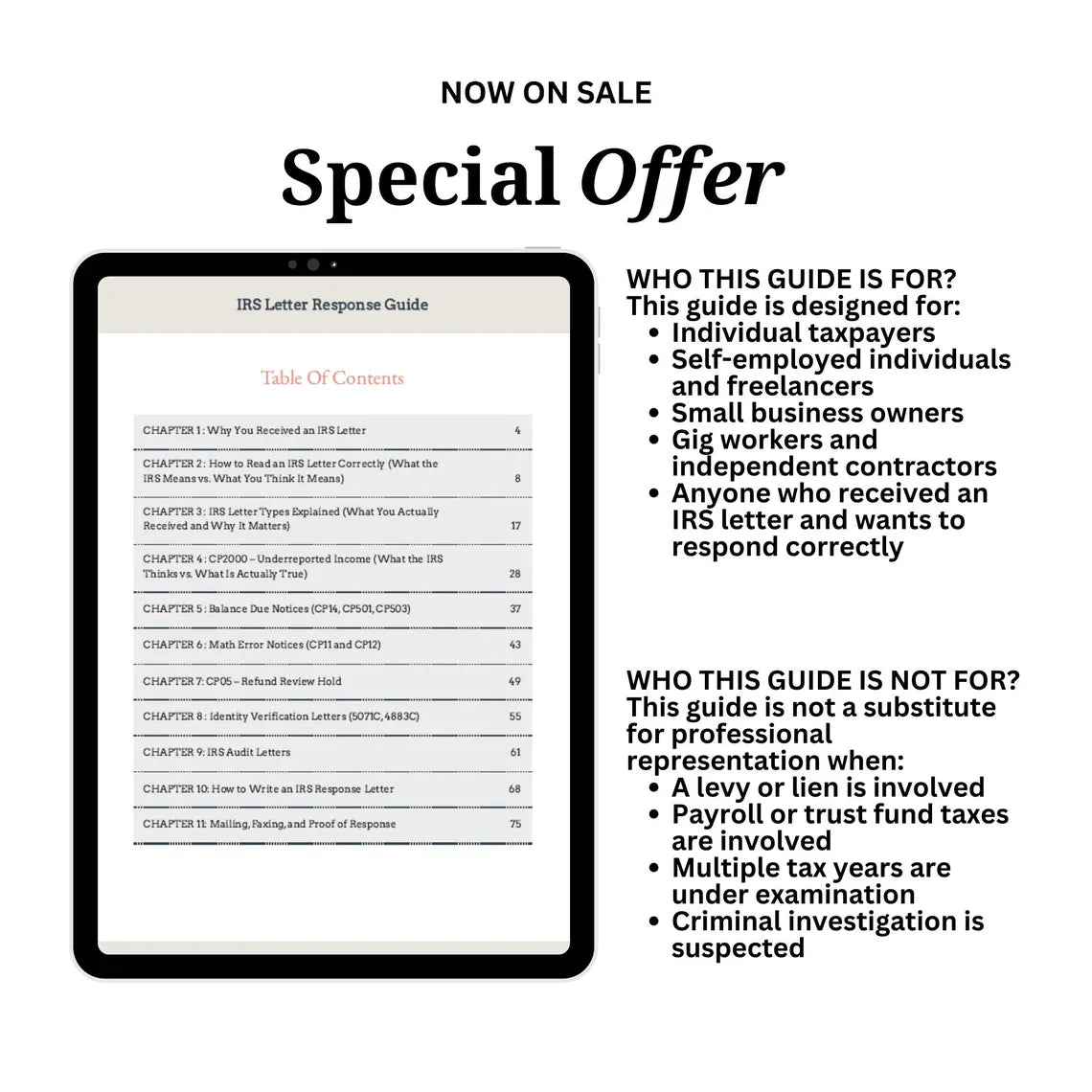 IRS Response Guide (126 Pages PDF) – Respond to Tax Notices & Audits | Templates Included