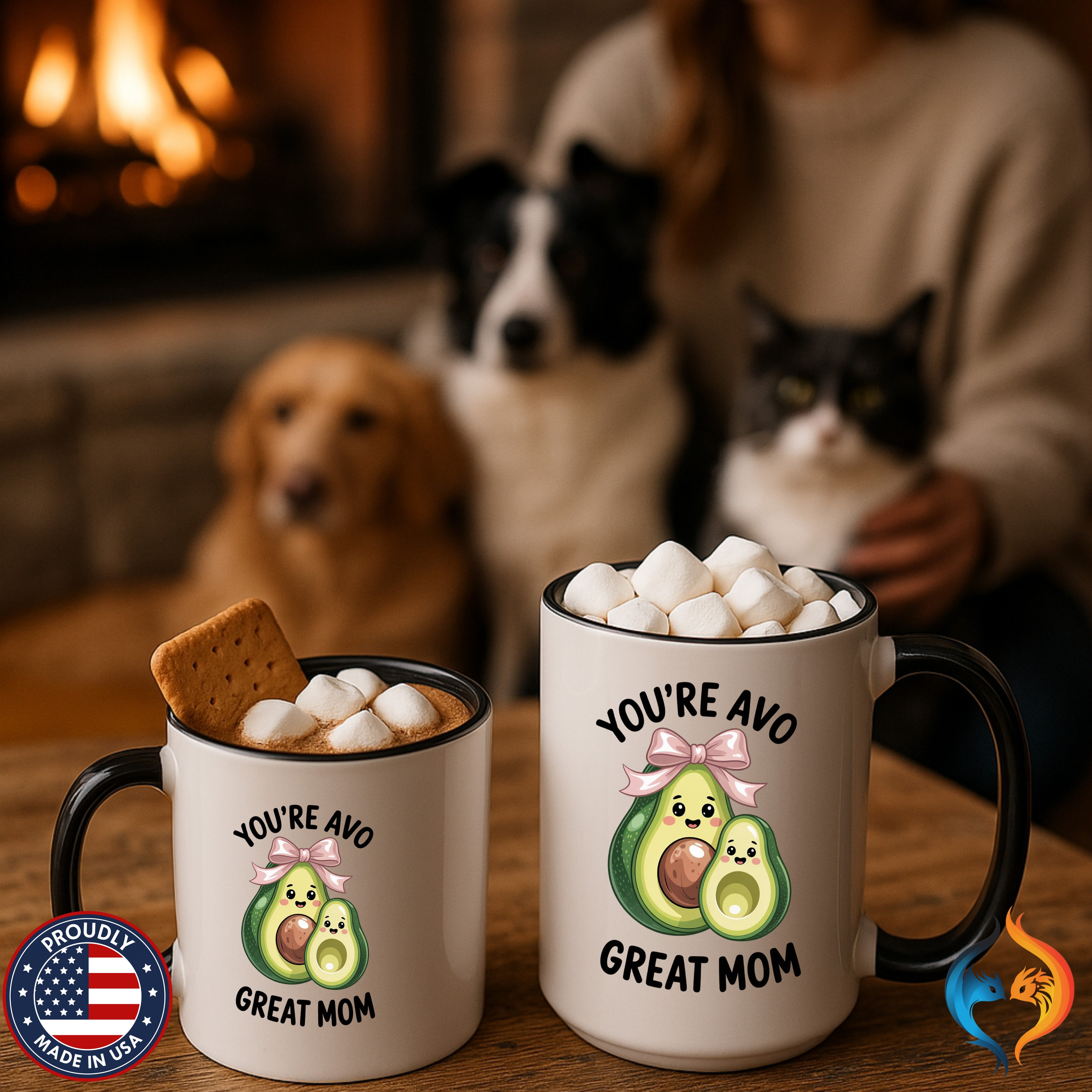 You're Avo Great Mom Avocado V2 coffee mug duo mockup - Mother's Day gift