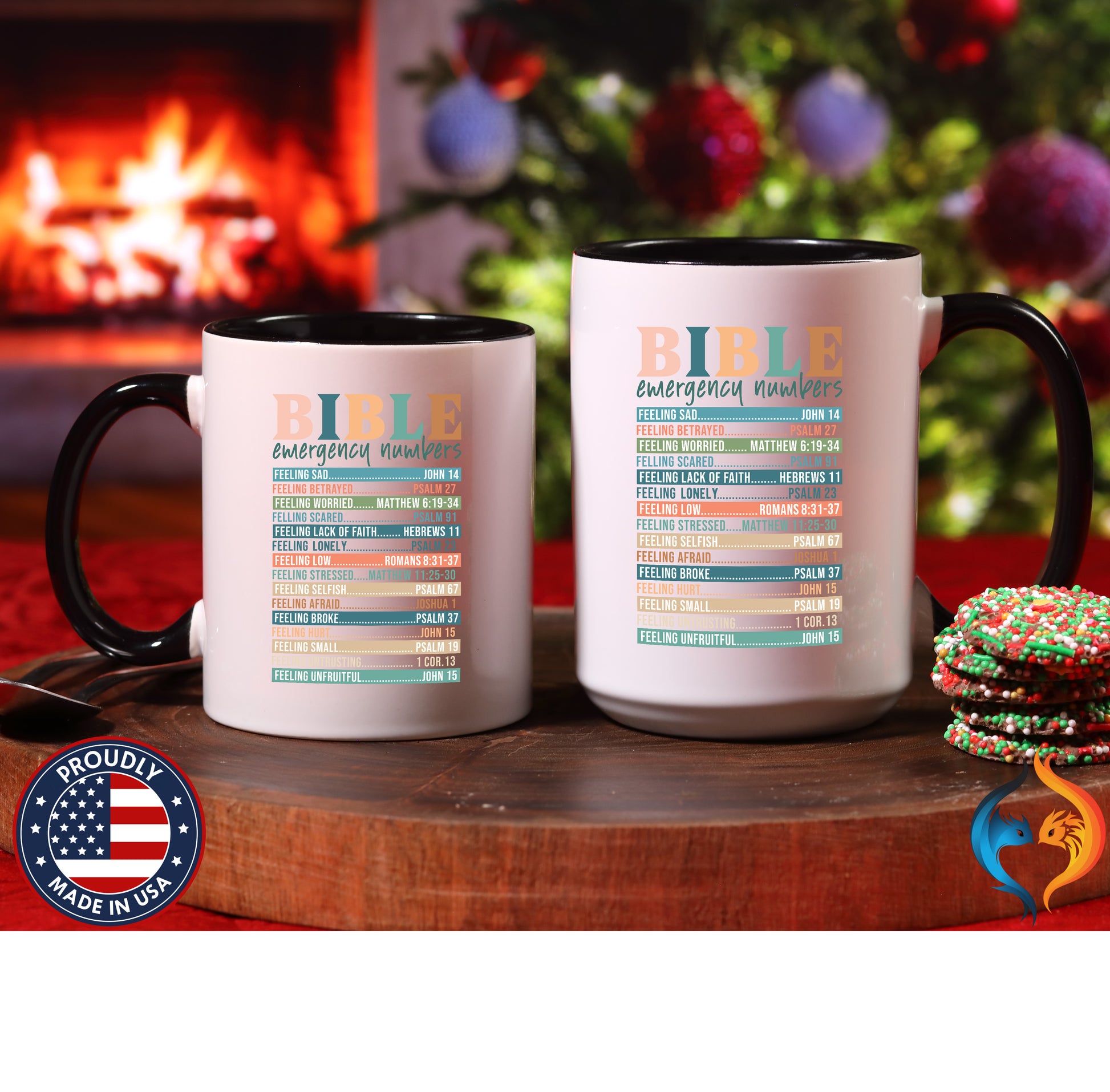 Religious Faith Based Gift, Personalized Mug, Bible Emergenc - Mugs-Double_Blk Dbl