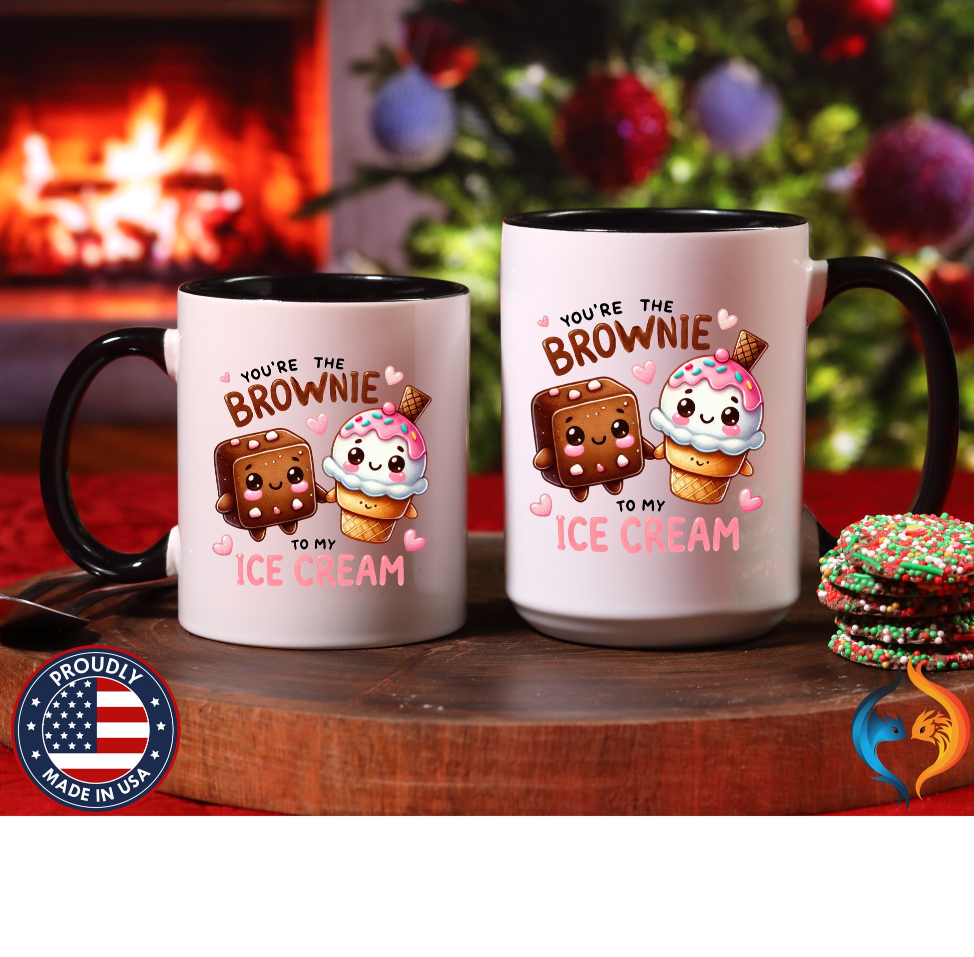 Lick Me Till Ice Cream Mug | , Cute Kawaii Ice Cream Design - Mugs-Double_Blk Dbl