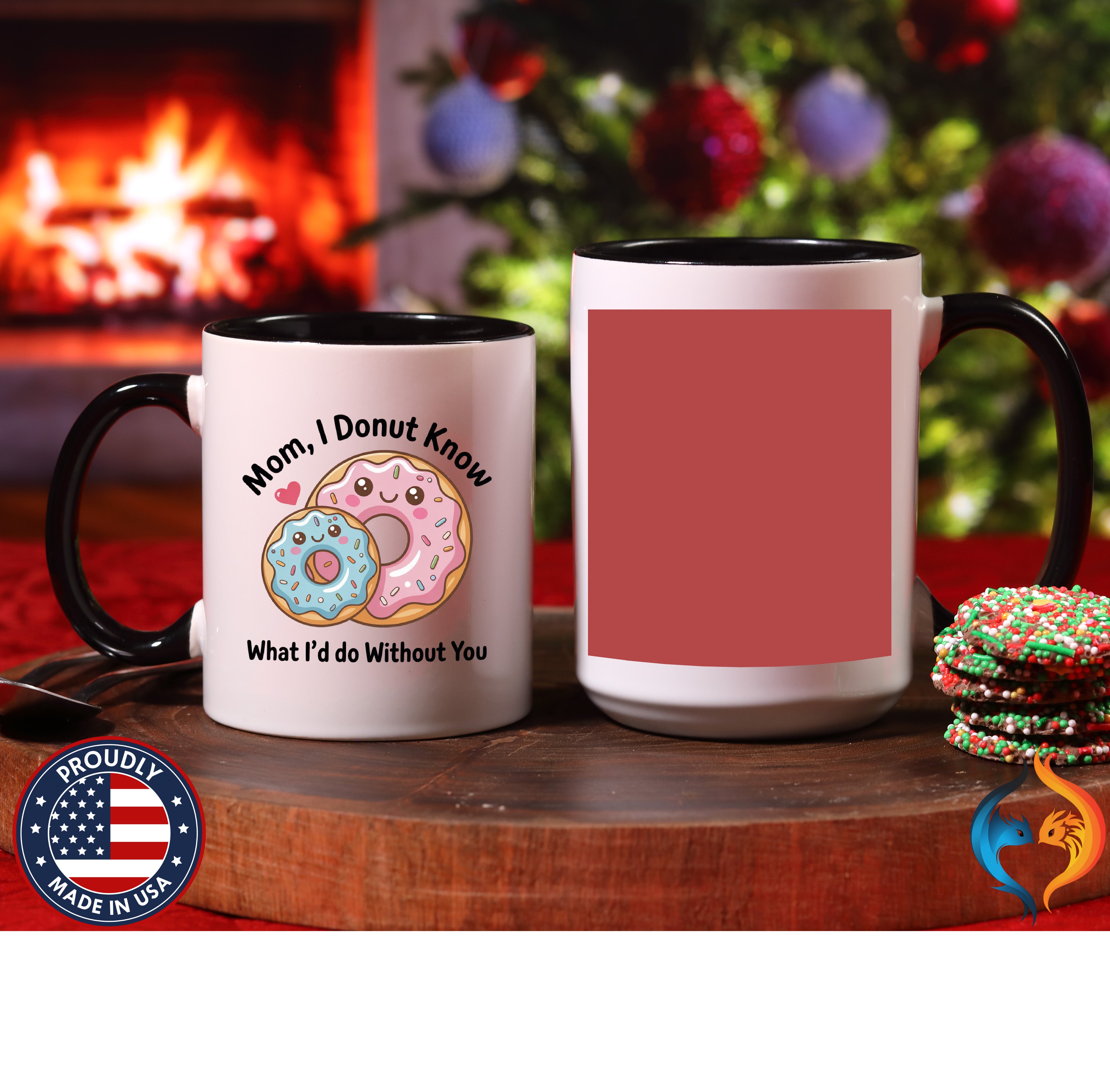 Mom I Donut Know What I Would Do Without You V2 coffee mug duo mockup - Mother's Day gift