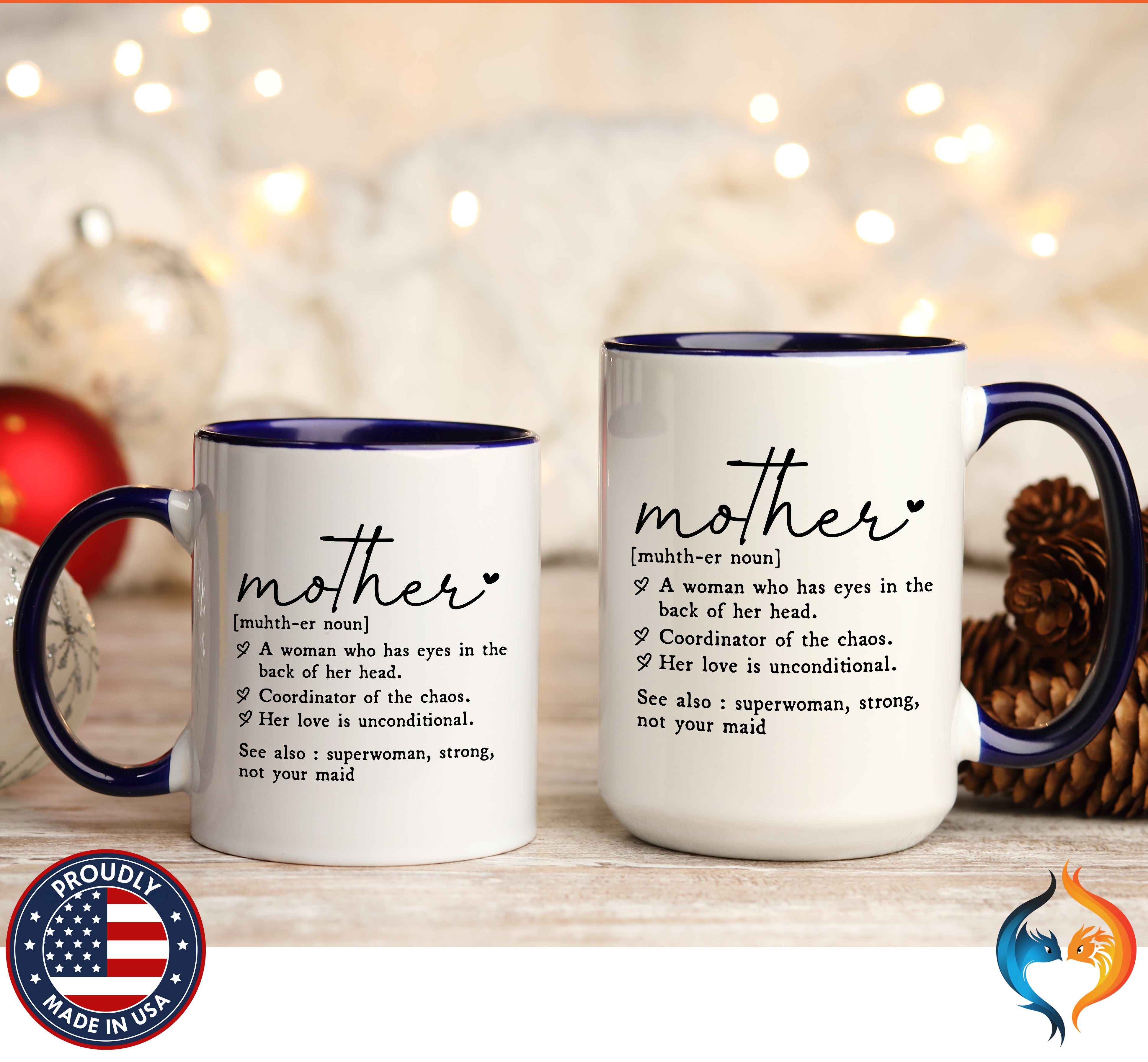Mother Definition Dictionary coffee mug duo mockup - Mother's Day gift