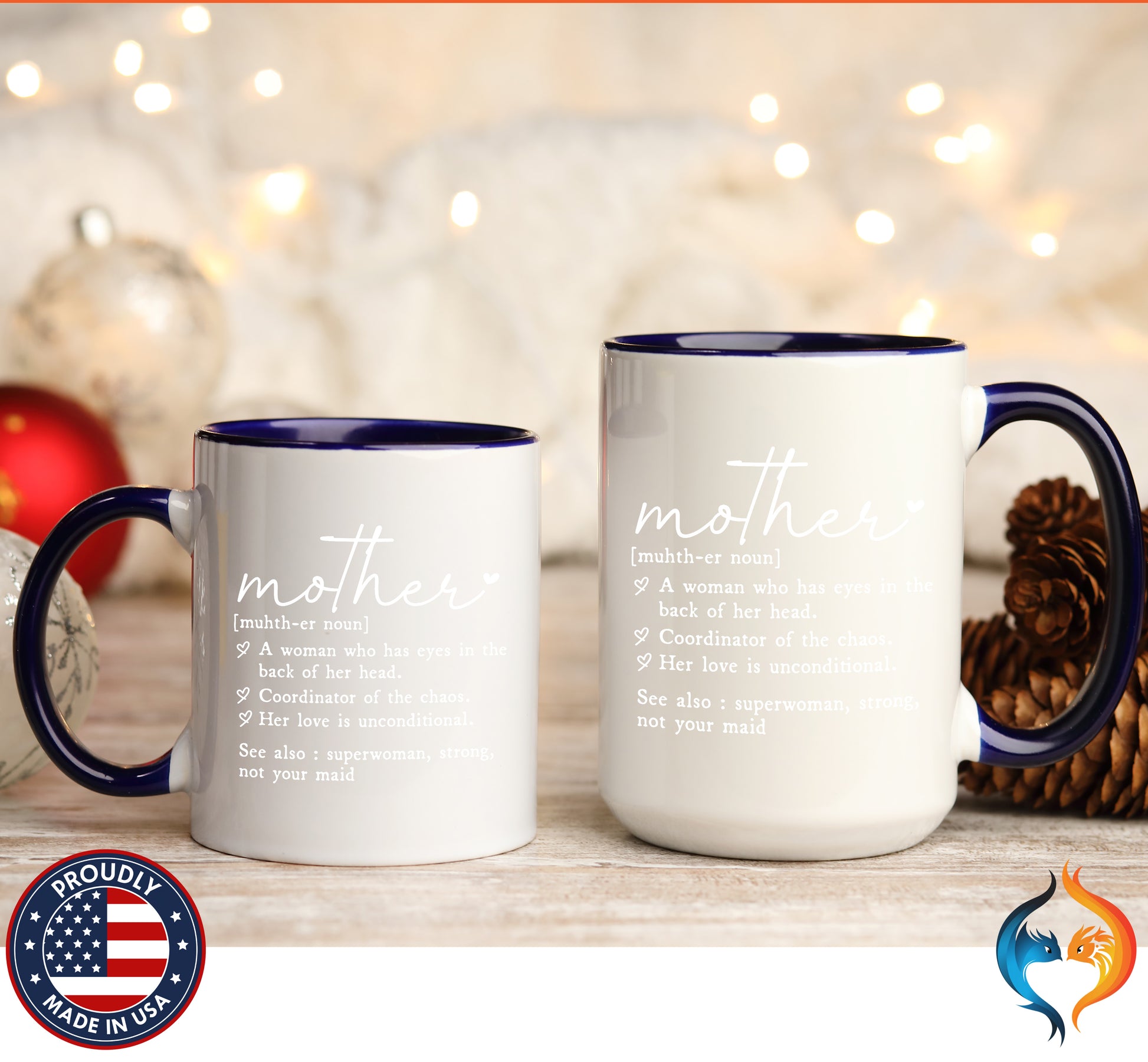 Mother Definition Dictionary coffee mug duo mockup - Mother's Day gift