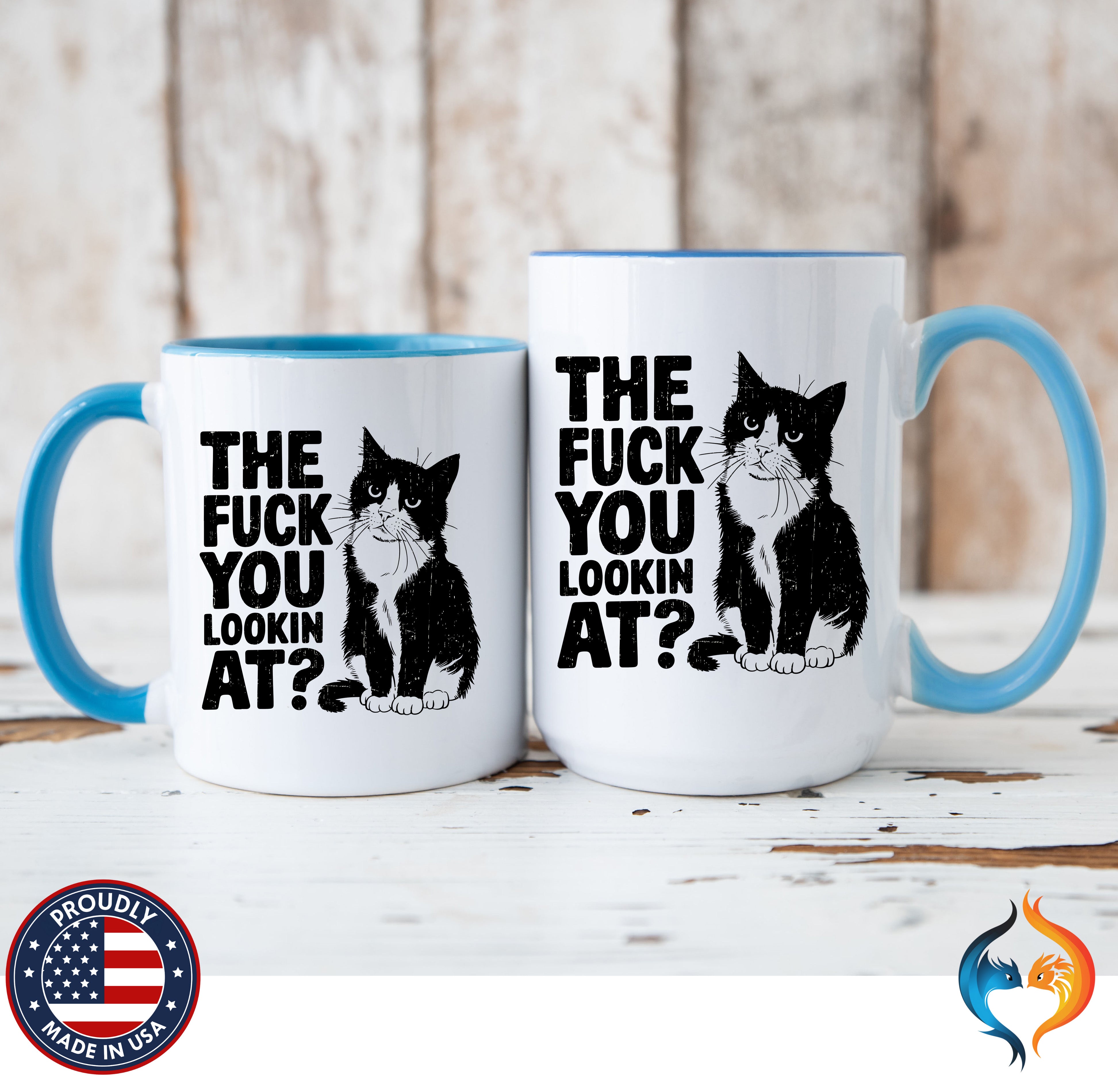 Funny Cat Hoodie - The F You Lookin' At? Graphic Pullover