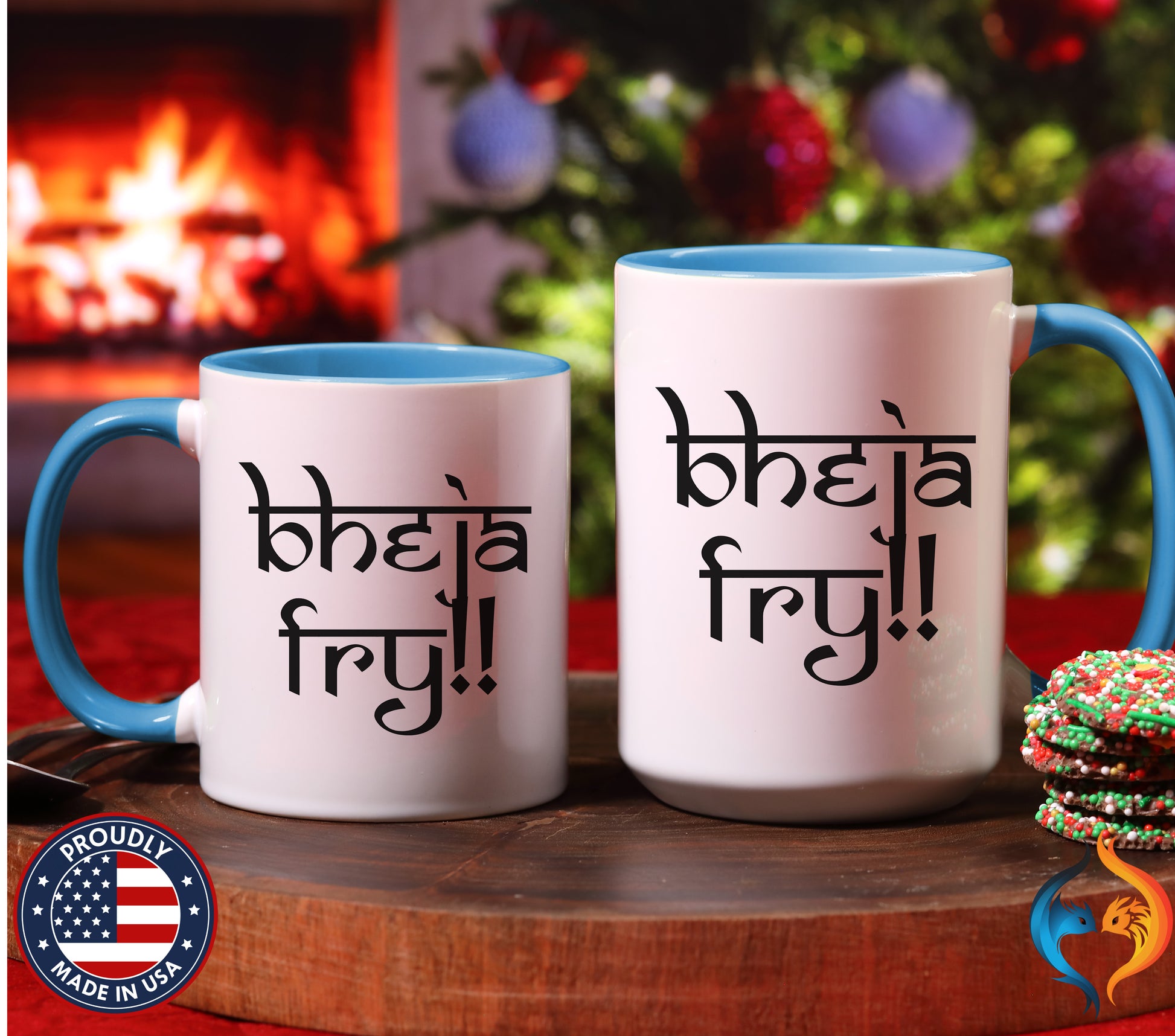 Desi Roots Cup 'Bheja Fry' Indian Paki Accent Chai Cup () |  - Mugs-Double_LBlue DBL