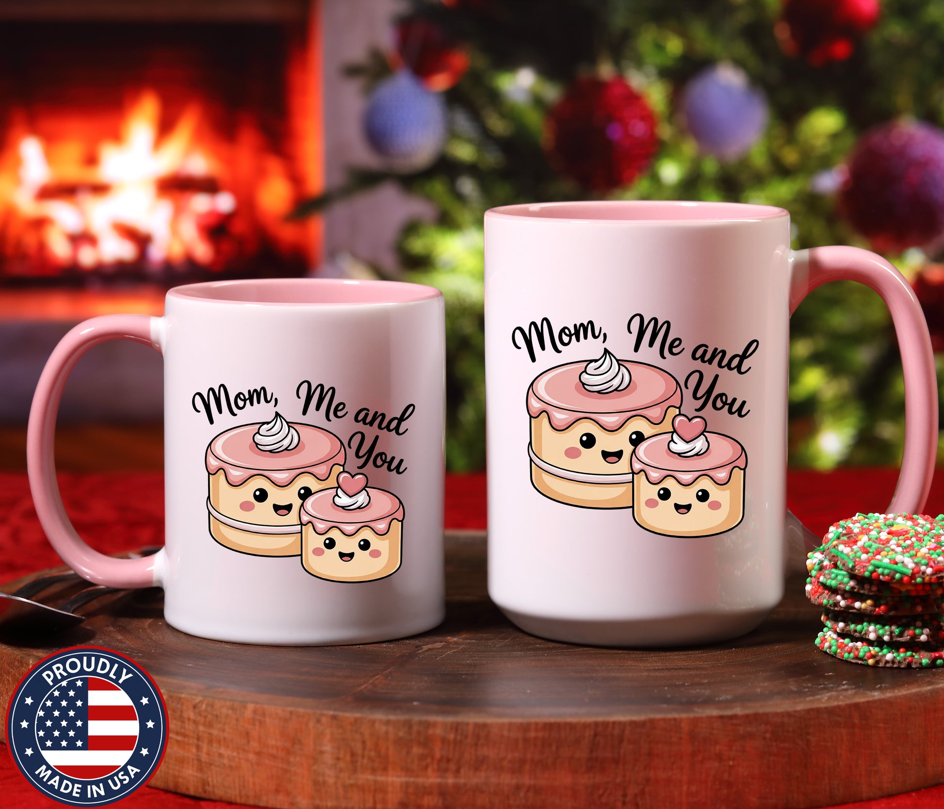 Mom Me And You Cake coffee mug duo mockup - Mother's Day gift