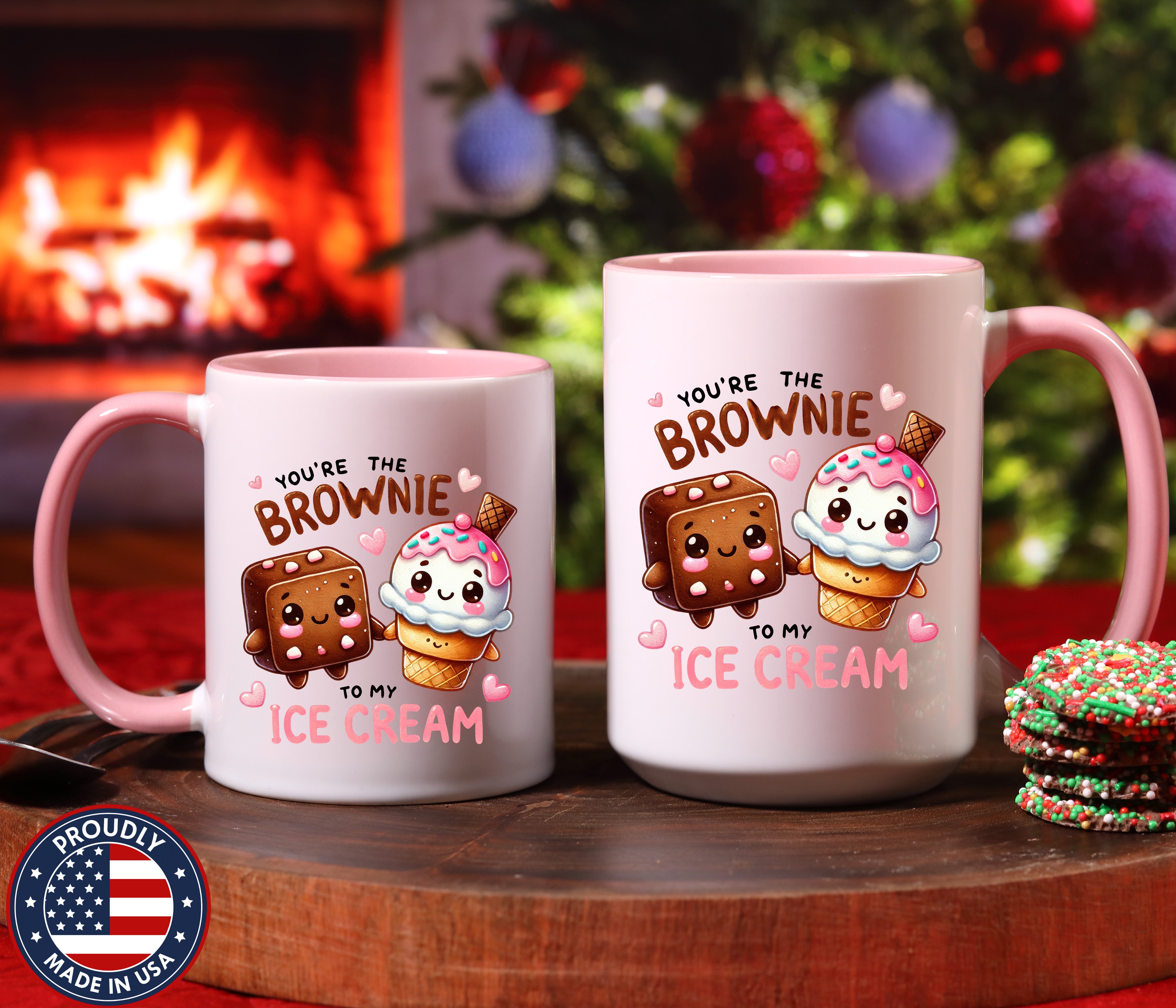 Lick Me Till Ice Cream Mug | , Cute Kawaii Ice Cream Design - Mugs-Double_Pink DBL