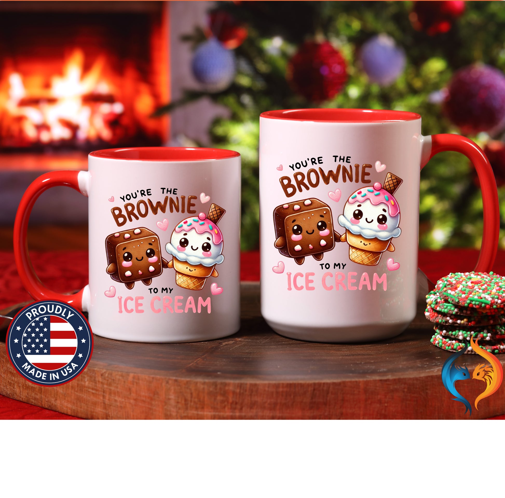 Lick Me Till Ice Cream Mug | , Cute Kawaii Ice Cream Design - Mugs-Double_Red DBL
