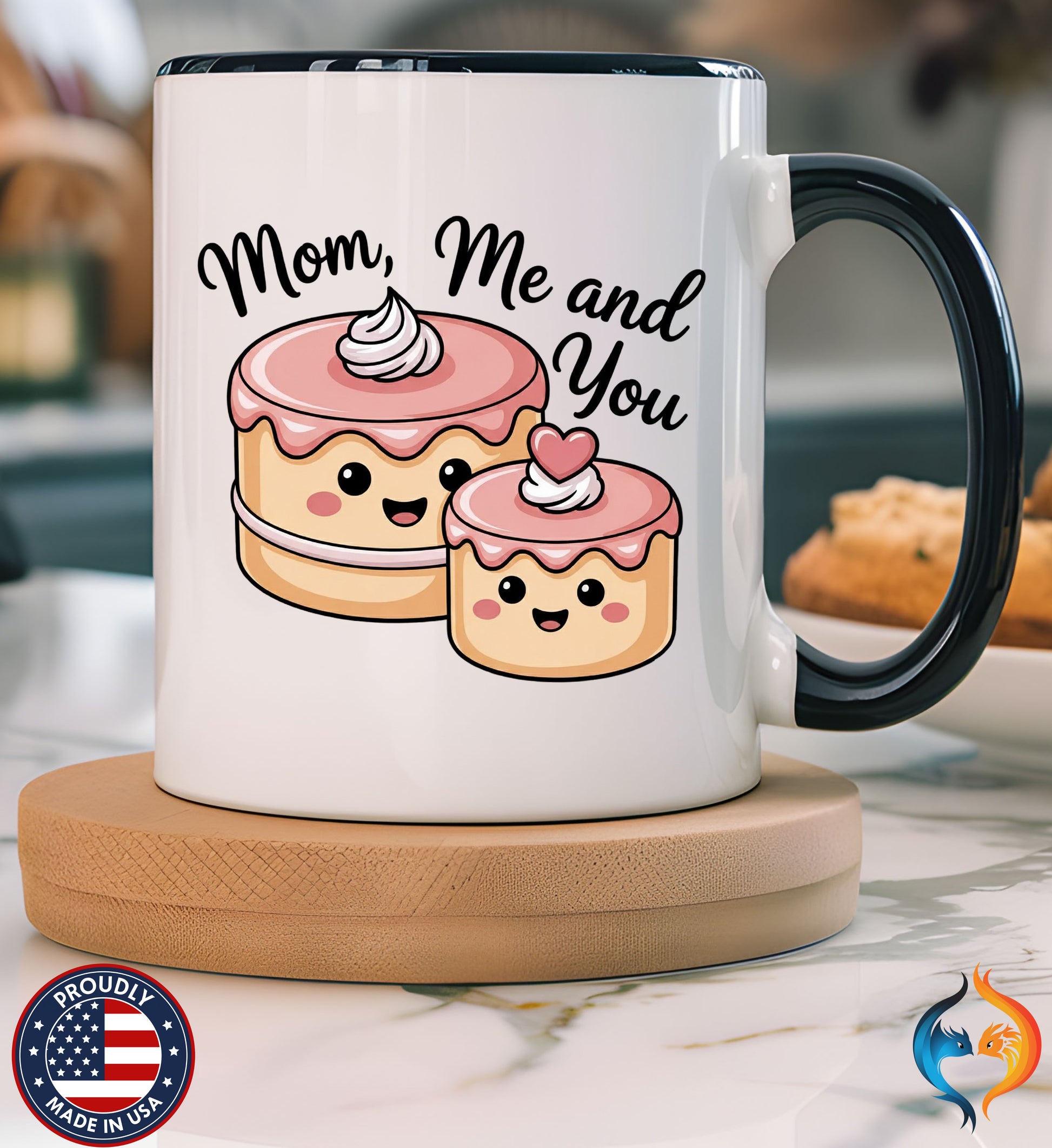 Mom Me And You Cake coffee mug mockup - Mother's Day gift