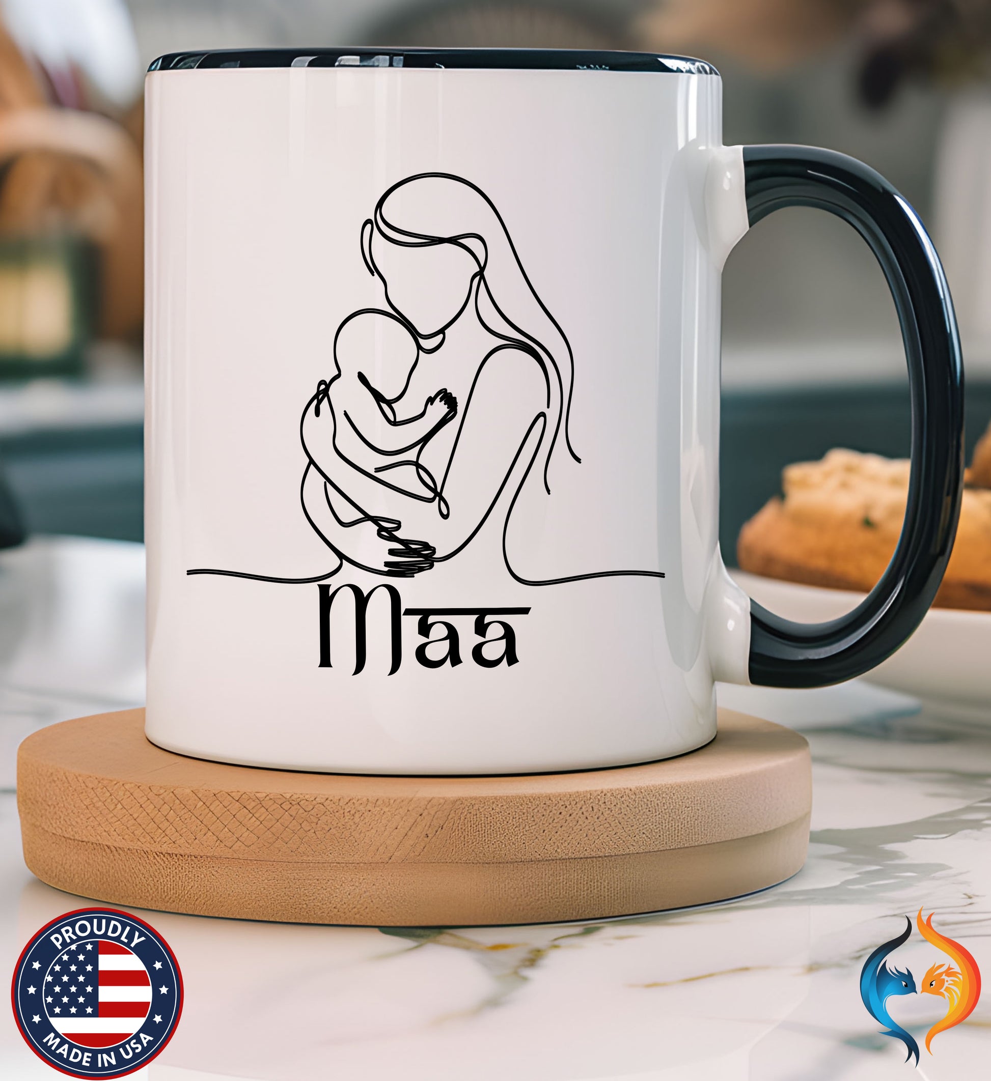 Maa Is Greater Than Google Desi Mom coffee mug mockup - Mother's Day gift