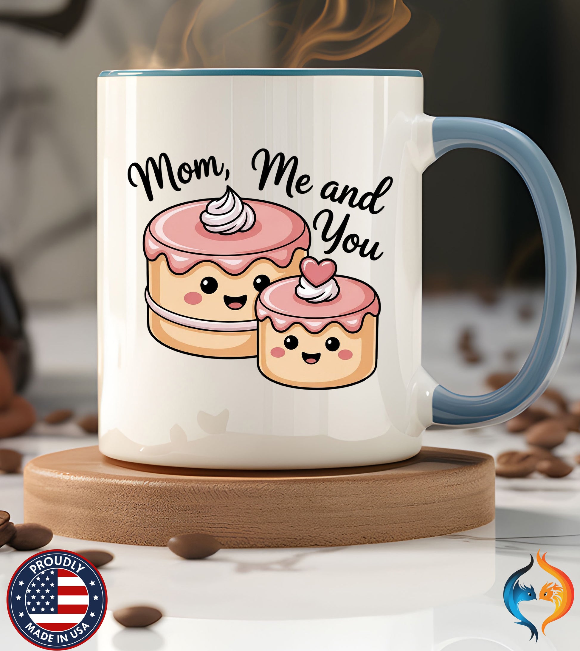 Mom Me And You Cake coffee mug mockup - Mother's Day gift