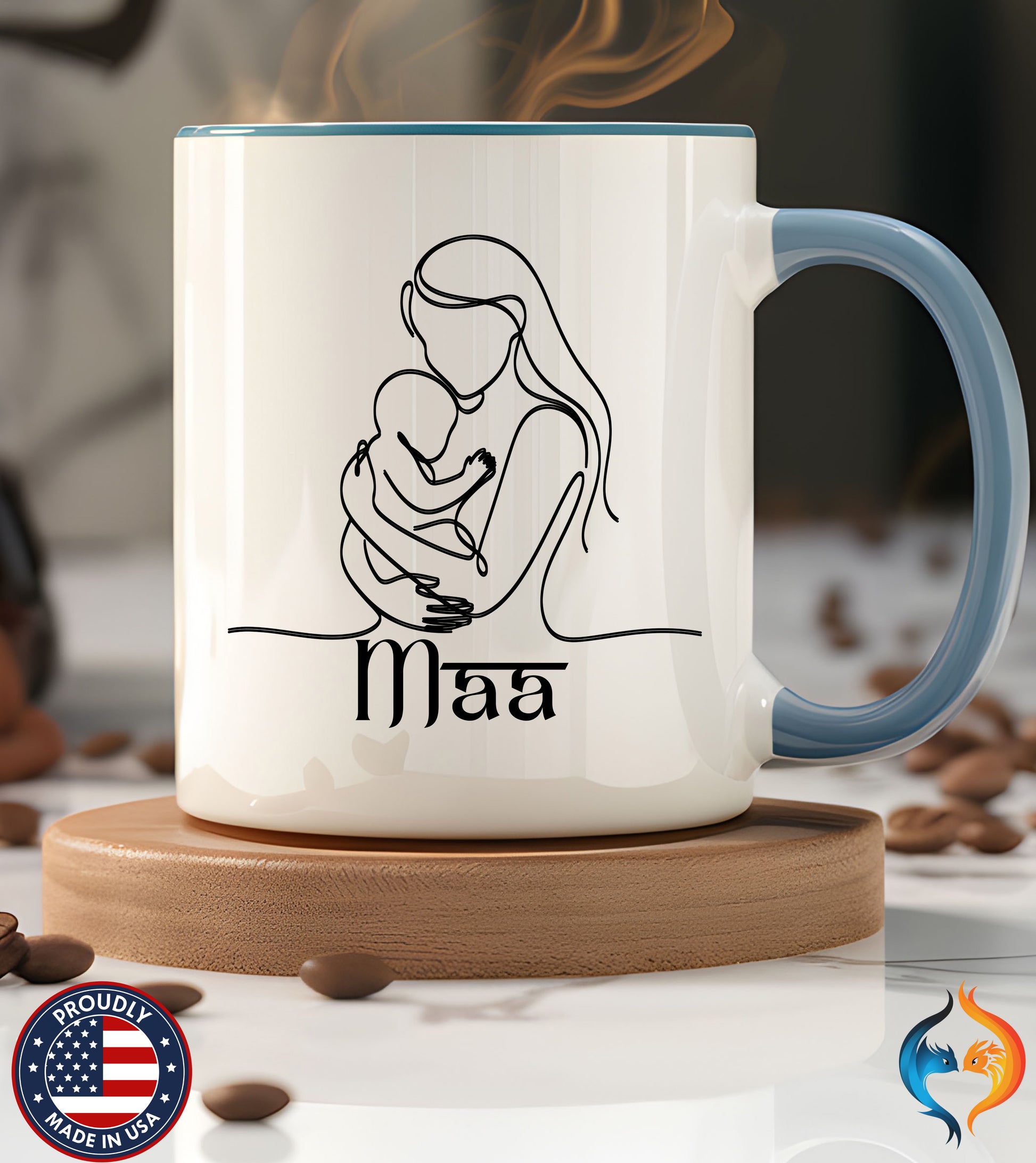 Maa Is Greater Than Google Desi Mom coffee mug mockup - Mother's Day gift