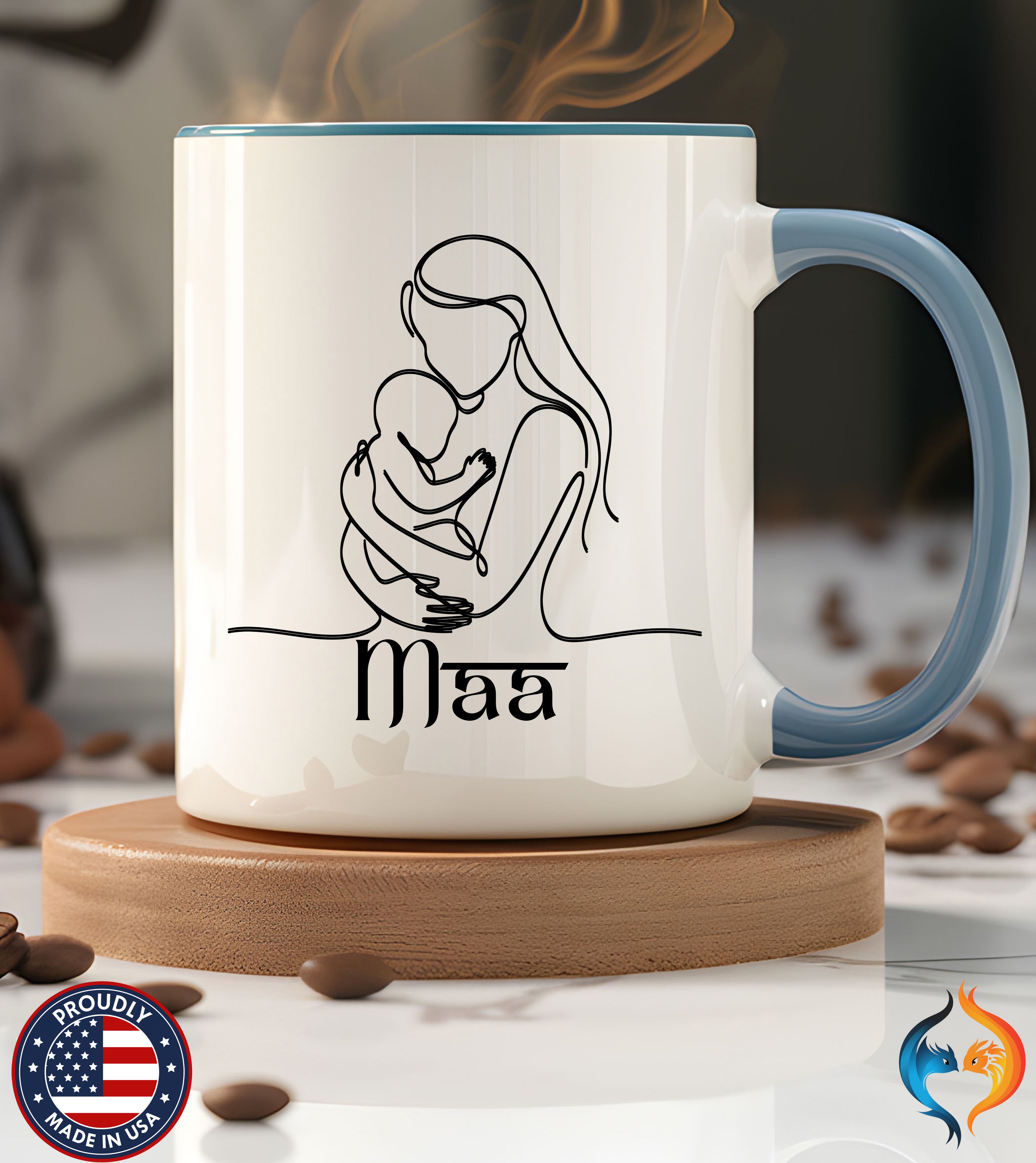 Maa Is Greater Than Google Desi Mom coffee mug mockup - Mother's Day gift