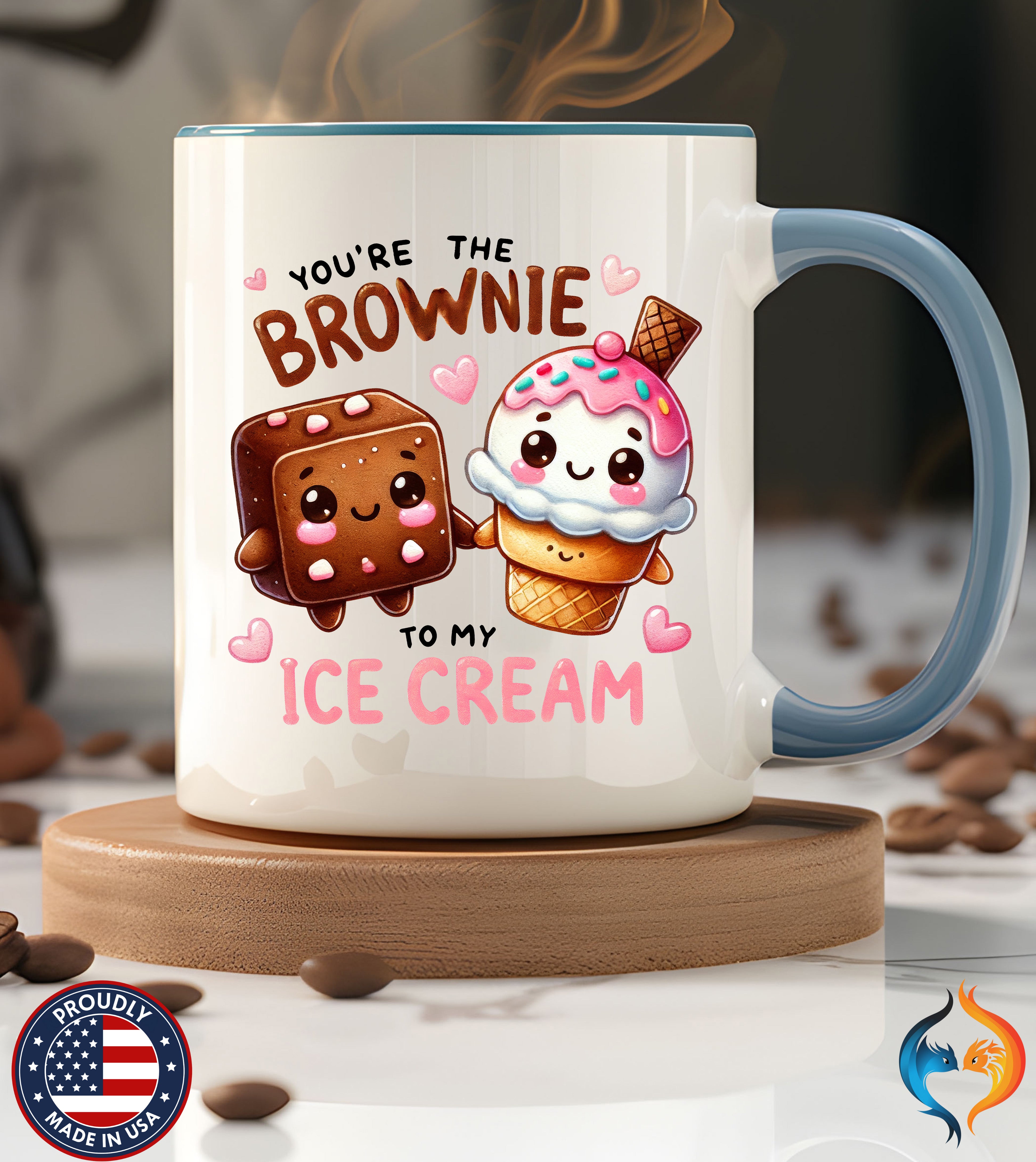 Lick Me Till Ice Cream Mug | , Cute Kawaii Ice Cream Design - Mugs-Single_P2 Blu