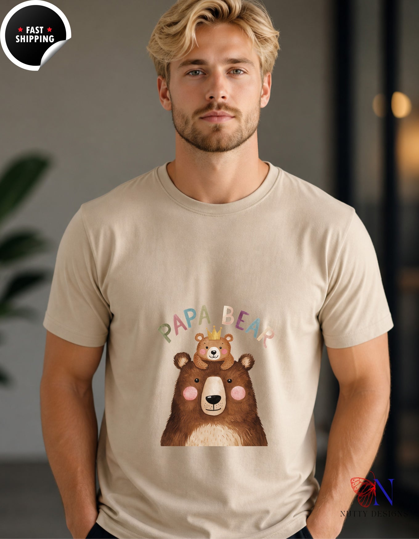 Papa Bear Father's Day T-Shirt - Funny Dad Gift - Unisex Tee