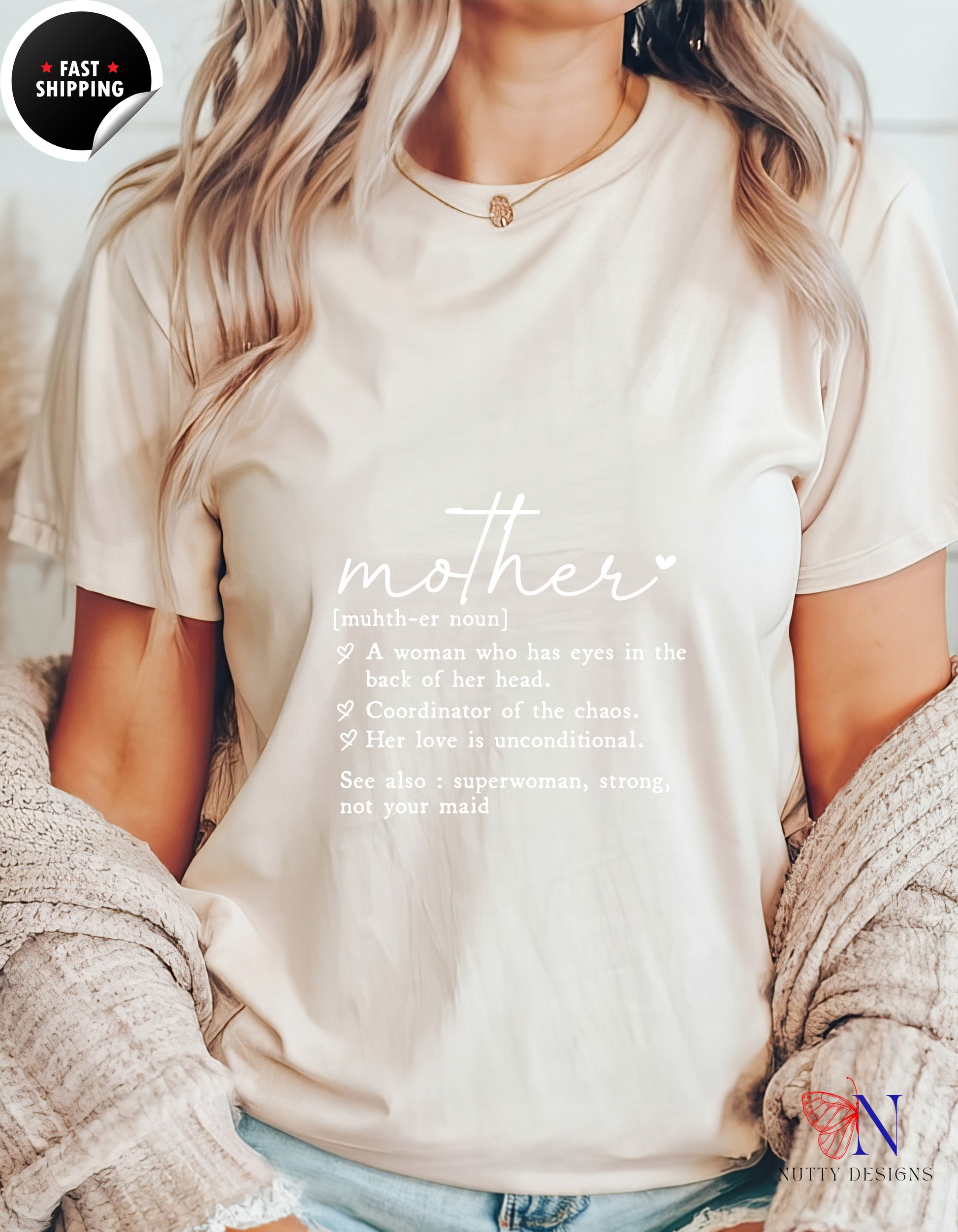 Mother Definition Dictionary t-shirt lifestyle mockup - Mother's Day gift