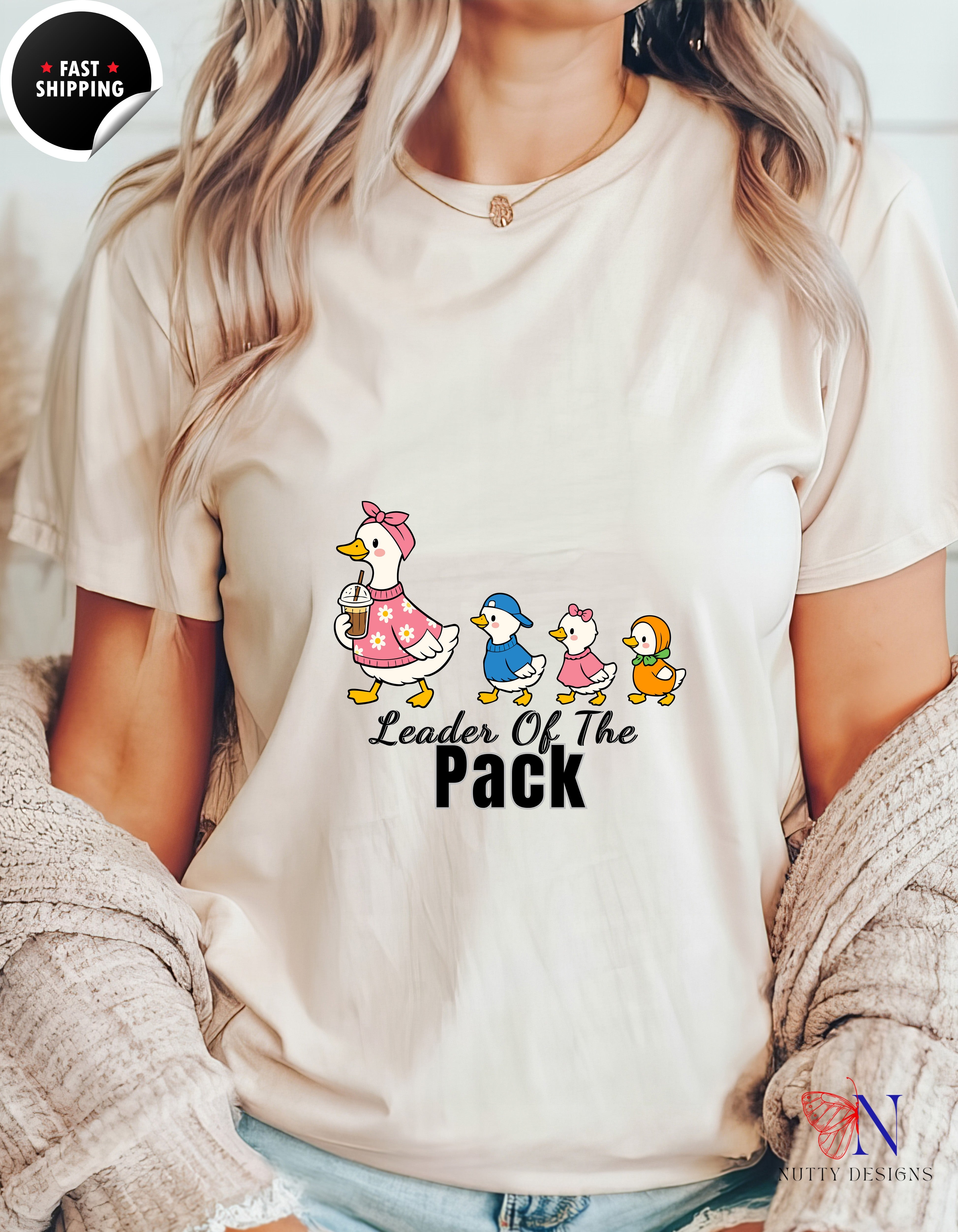 Leader Of The Pack Mama Duck t-shirt lifestyle mockup - Mother's Day gift
