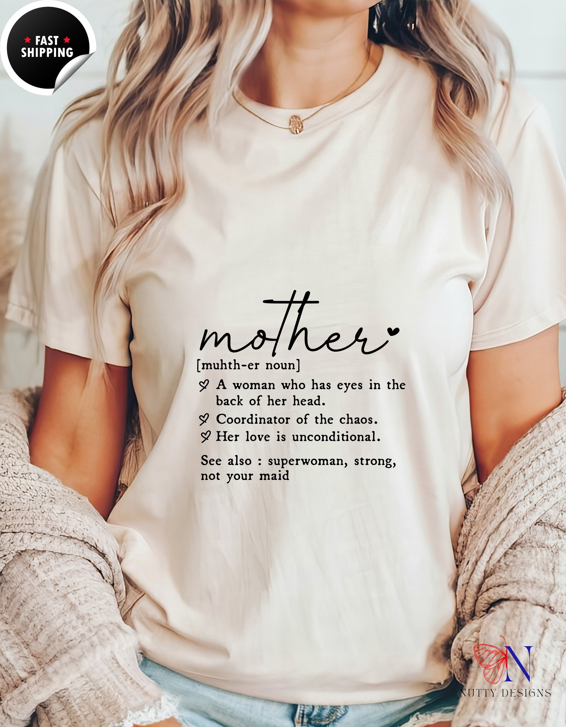 Mother Definition Dictionary t-shirt lifestyle mockup - Mother's Day gift