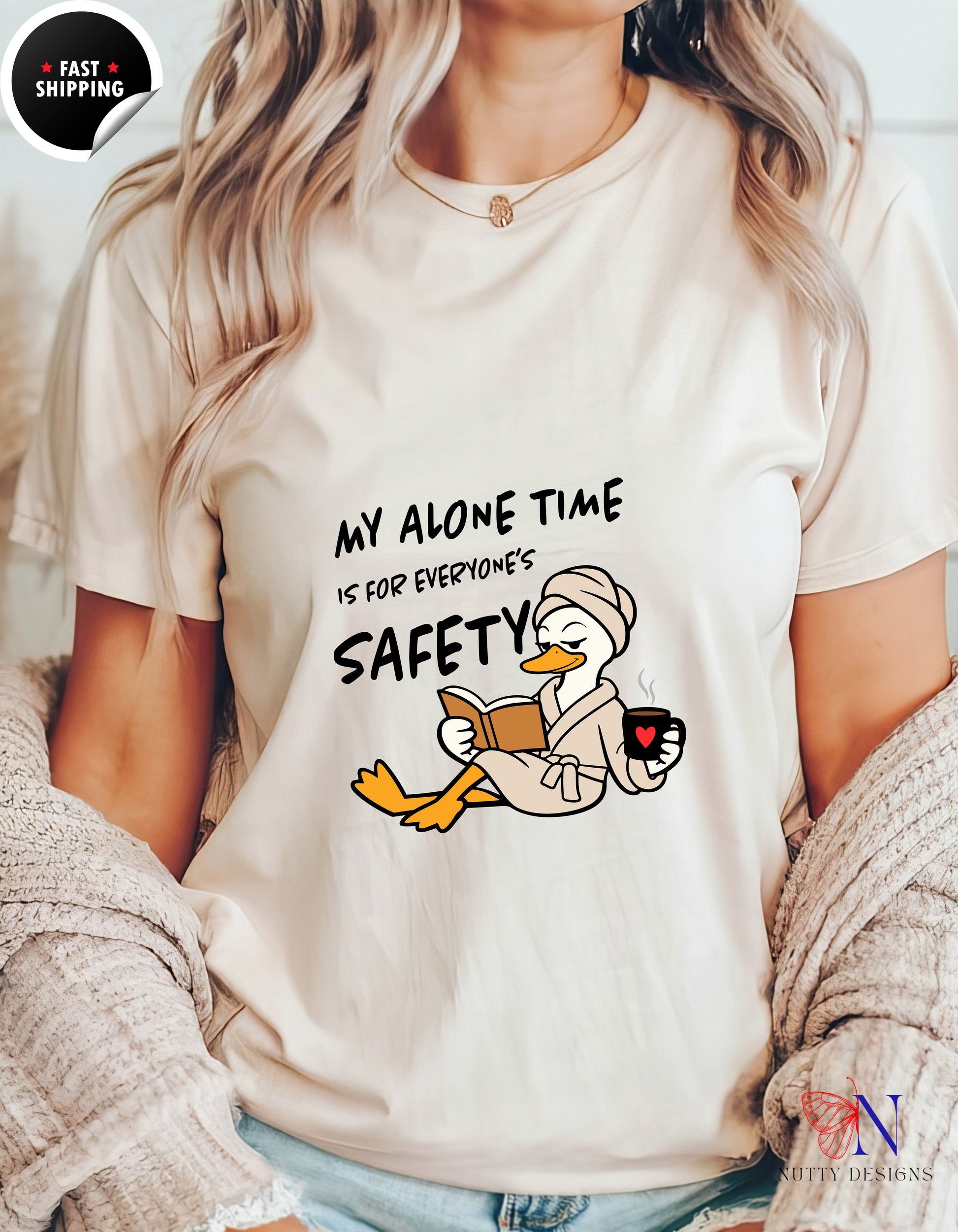 My Alone Time Is For Everyone's Safety Mom Goose t-shirt lifestyle mockup - Mother's Day gift
