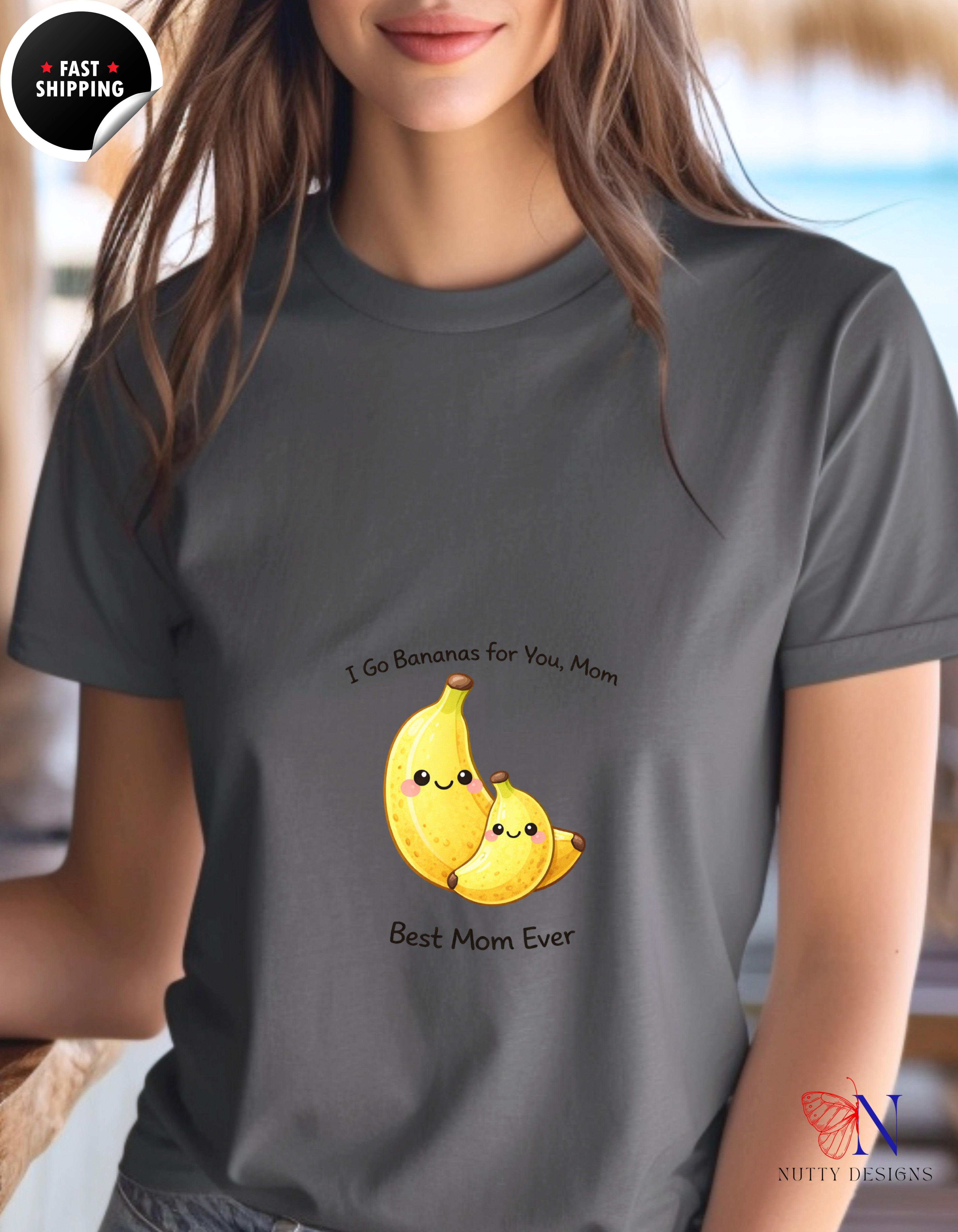 I Go Bananas For You Mom Best Mom Ever t-shirt lifestyle mockup - Mother's Day gift