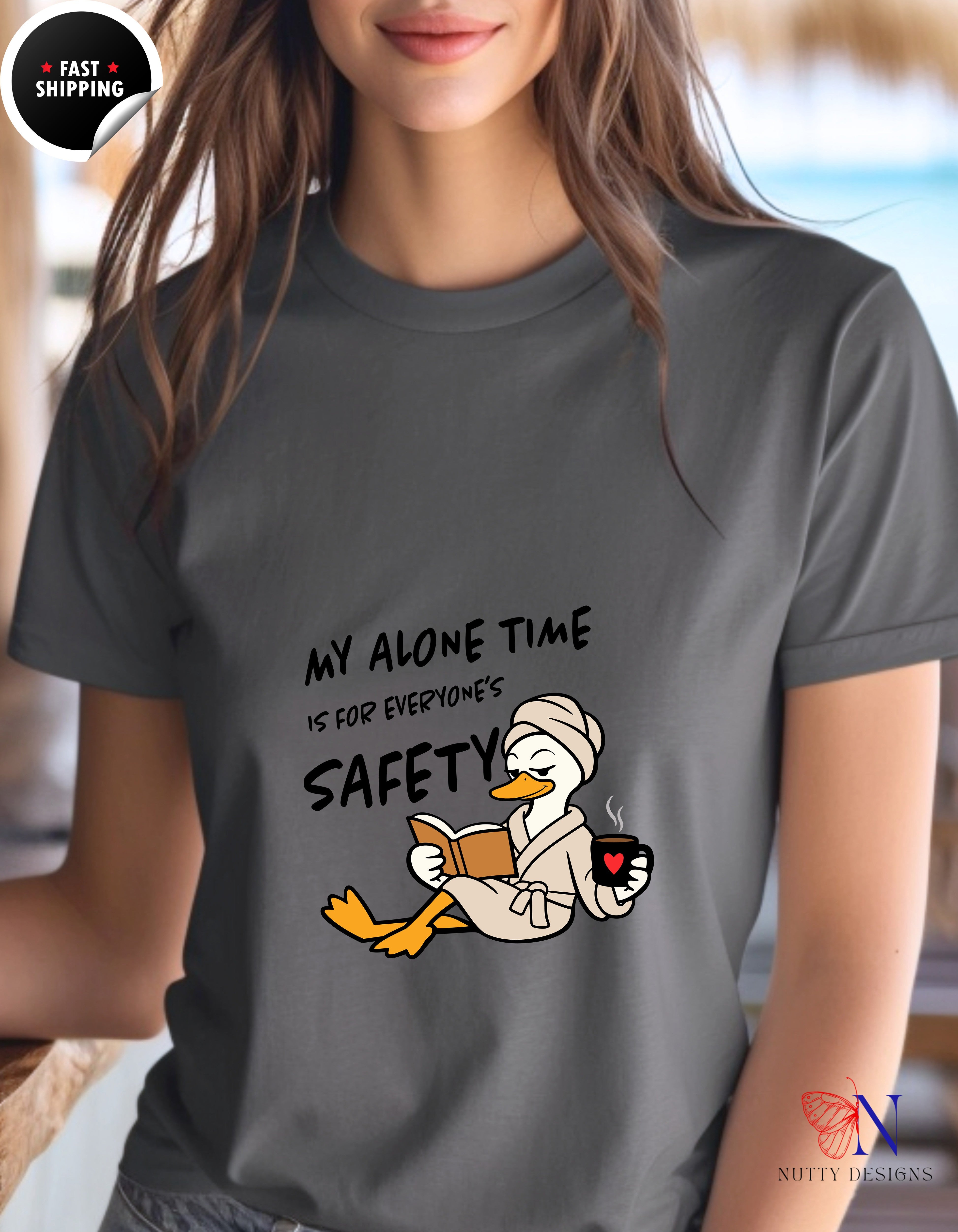 My Alone Time Is For Everyone's Safety Mom Goose t-shirt lifestyle mockup - Mother's Day gift