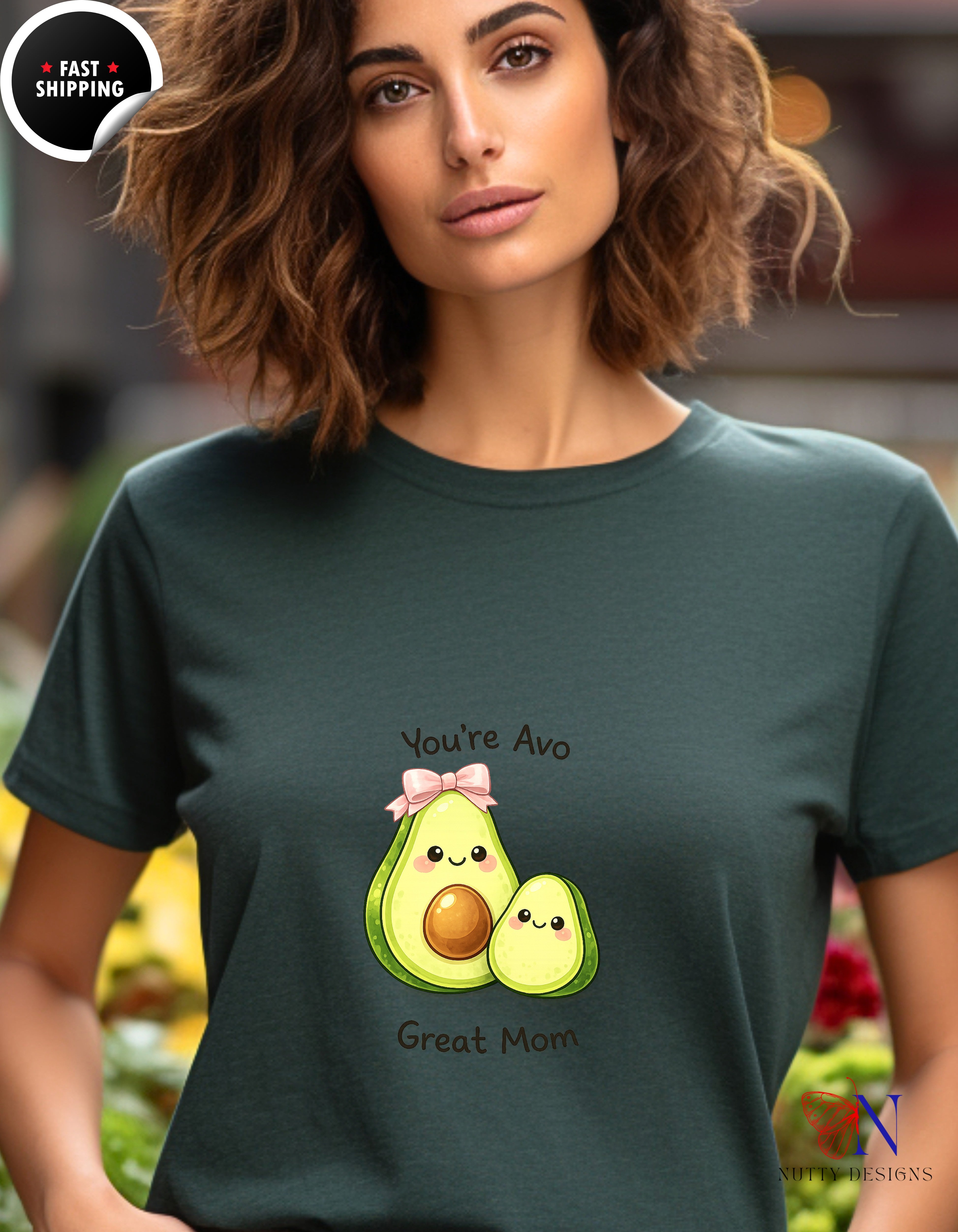 You're Avo Great Mom Avocado t-shirt lifestyle mockup - Mother's Day gift