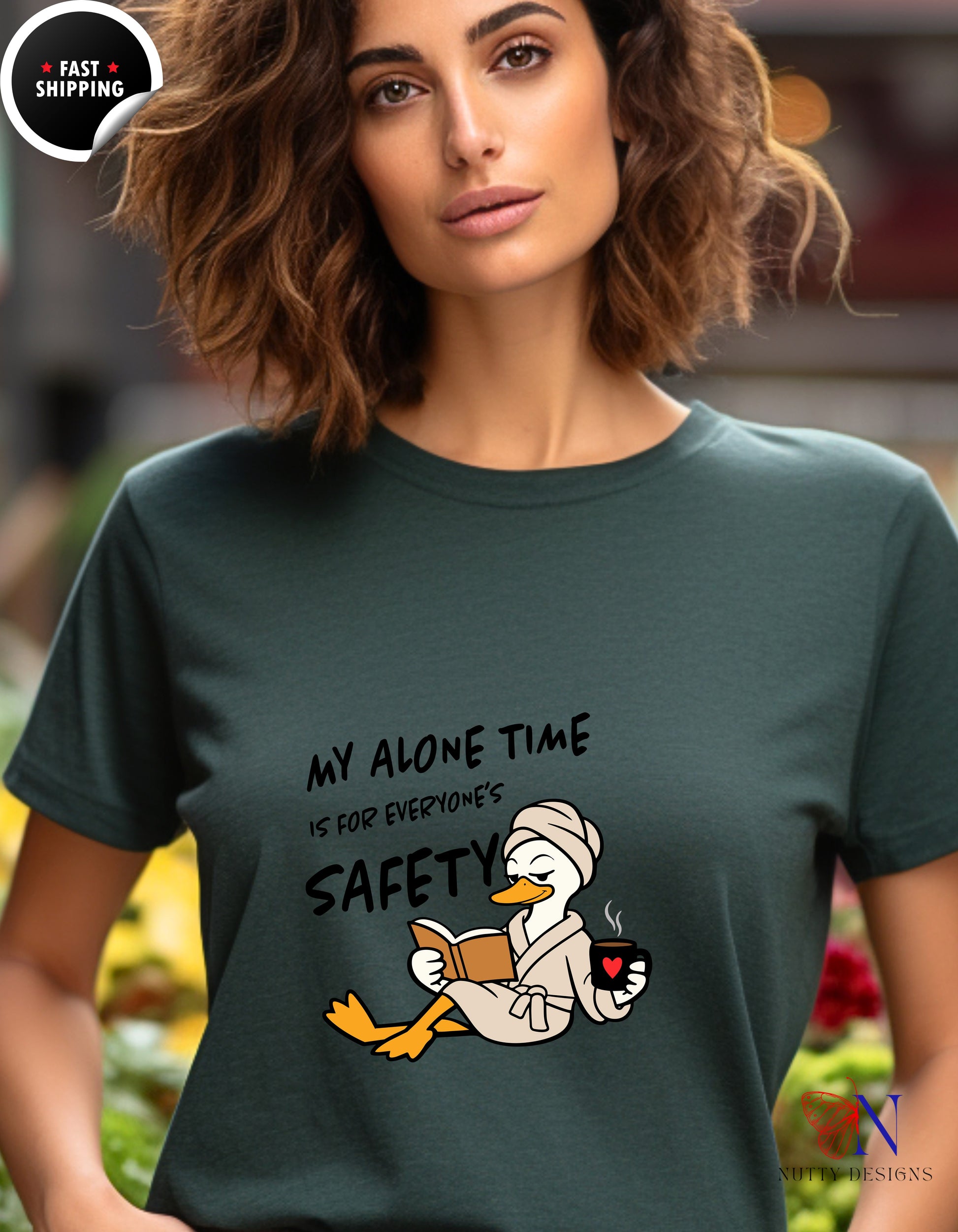 My Alone Time Is For Everyone's Safety Mom Goose t-shirt lifestyle mockup - Mother's Day gift
