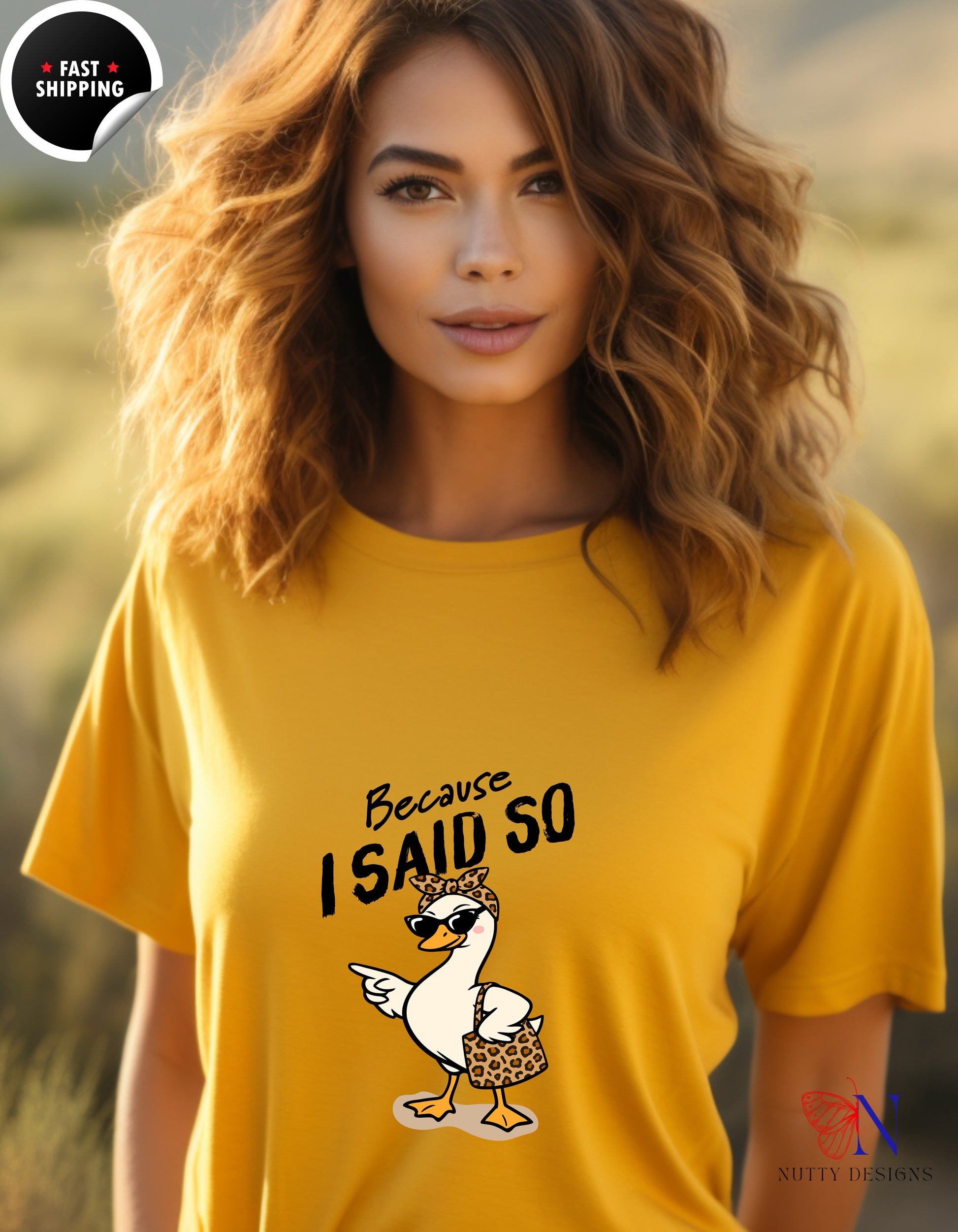 Because I Said So Funny Mom Goose t-shirt lifestyle mockup - Mother's Day gift