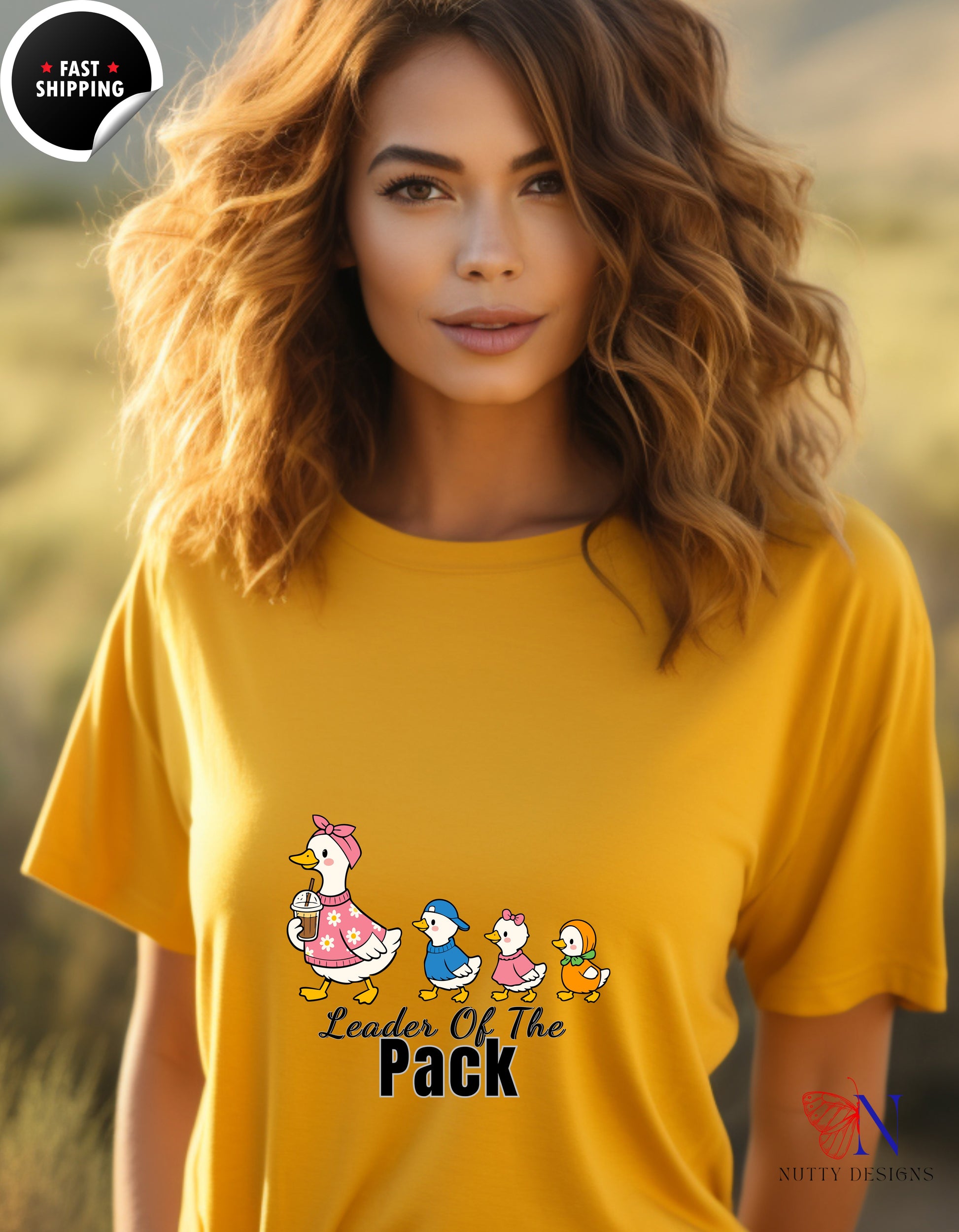 Leader Of The Pack Mama Duck t-shirt lifestyle mockup - Mother's Day gift
