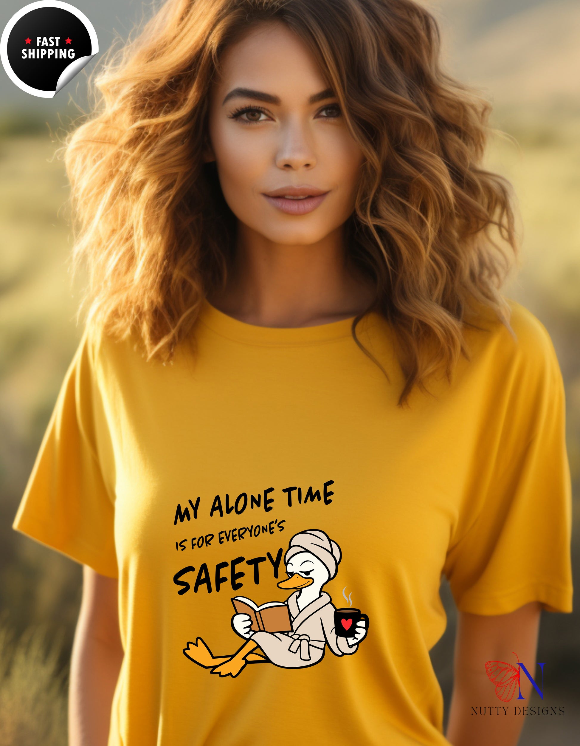 My Alone Time Is For Everyone's Safety Mom Goose t-shirt lifestyle mockup - Mother's Day gift