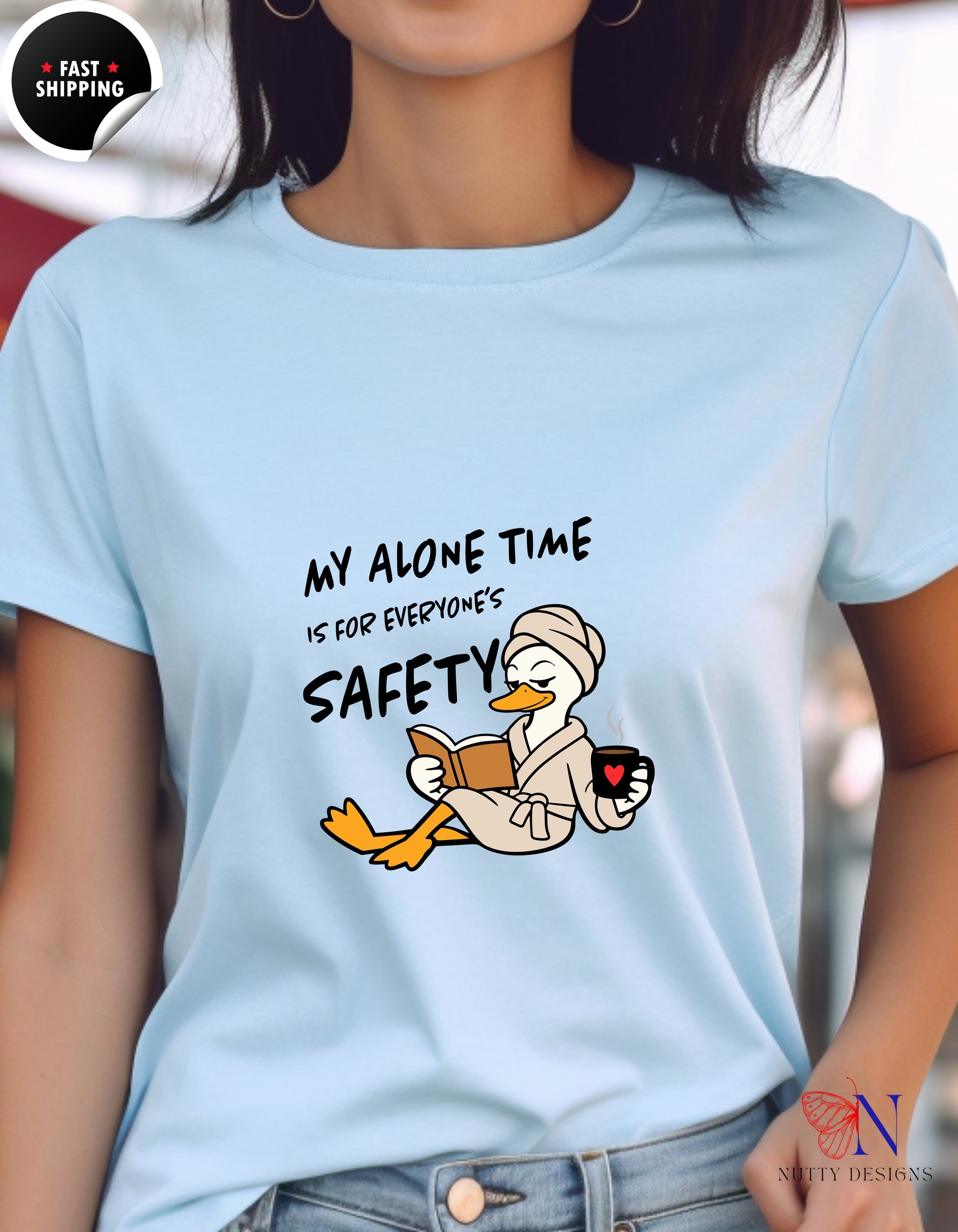 My Alone Time Is For Everyone's Safety Mom Goose t-shirt lifestyle mockup - Mother's Day gift