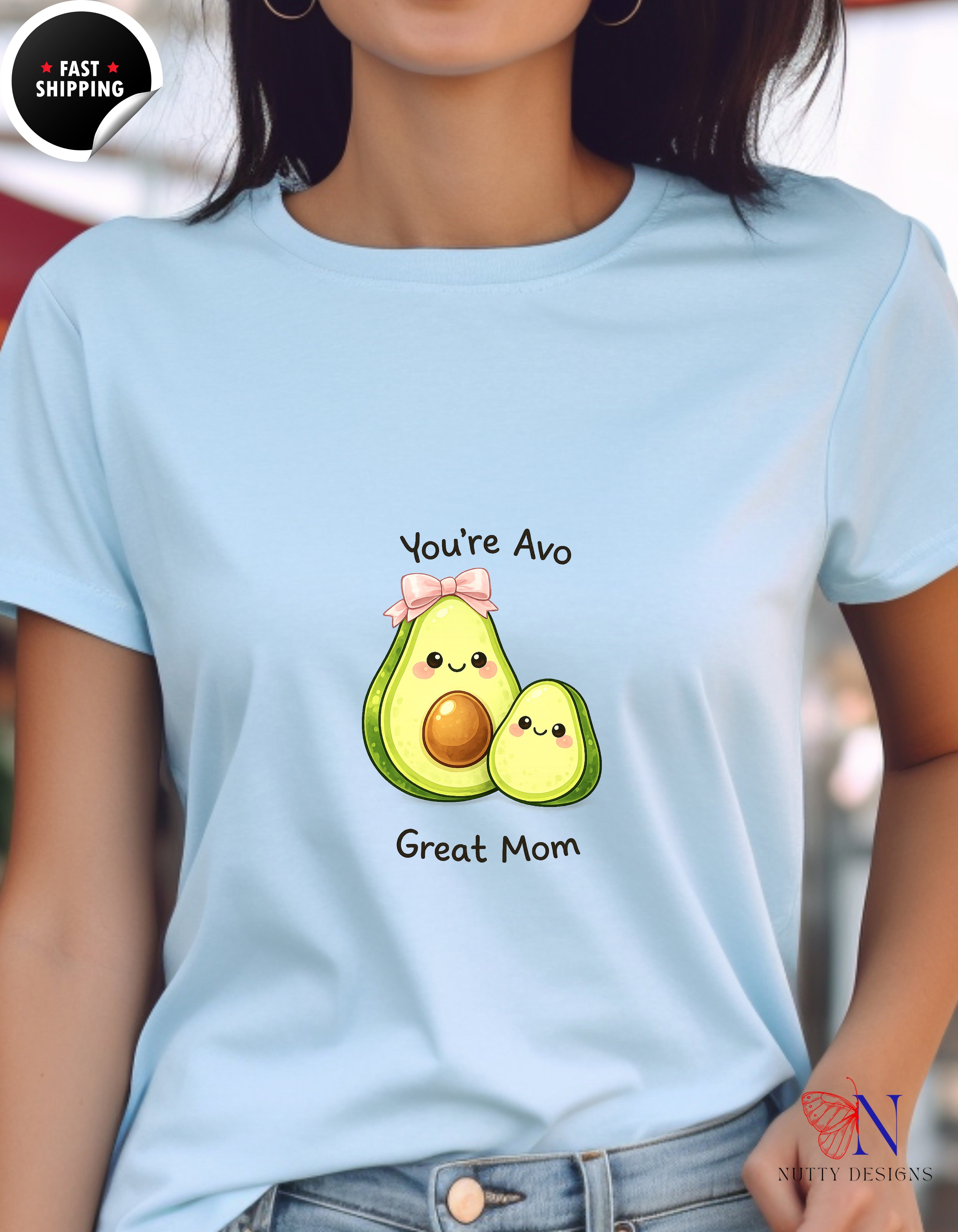You're Avo Great Mom Avocado t-shirt lifestyle mockup - Mother's Day gift