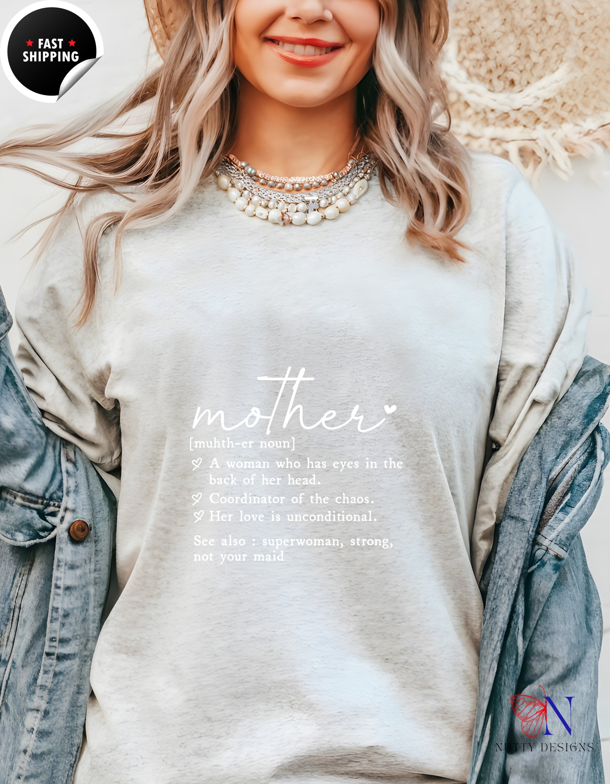 Mother Definition Dictionary t-shirt lifestyle mockup - Mother's Day gift