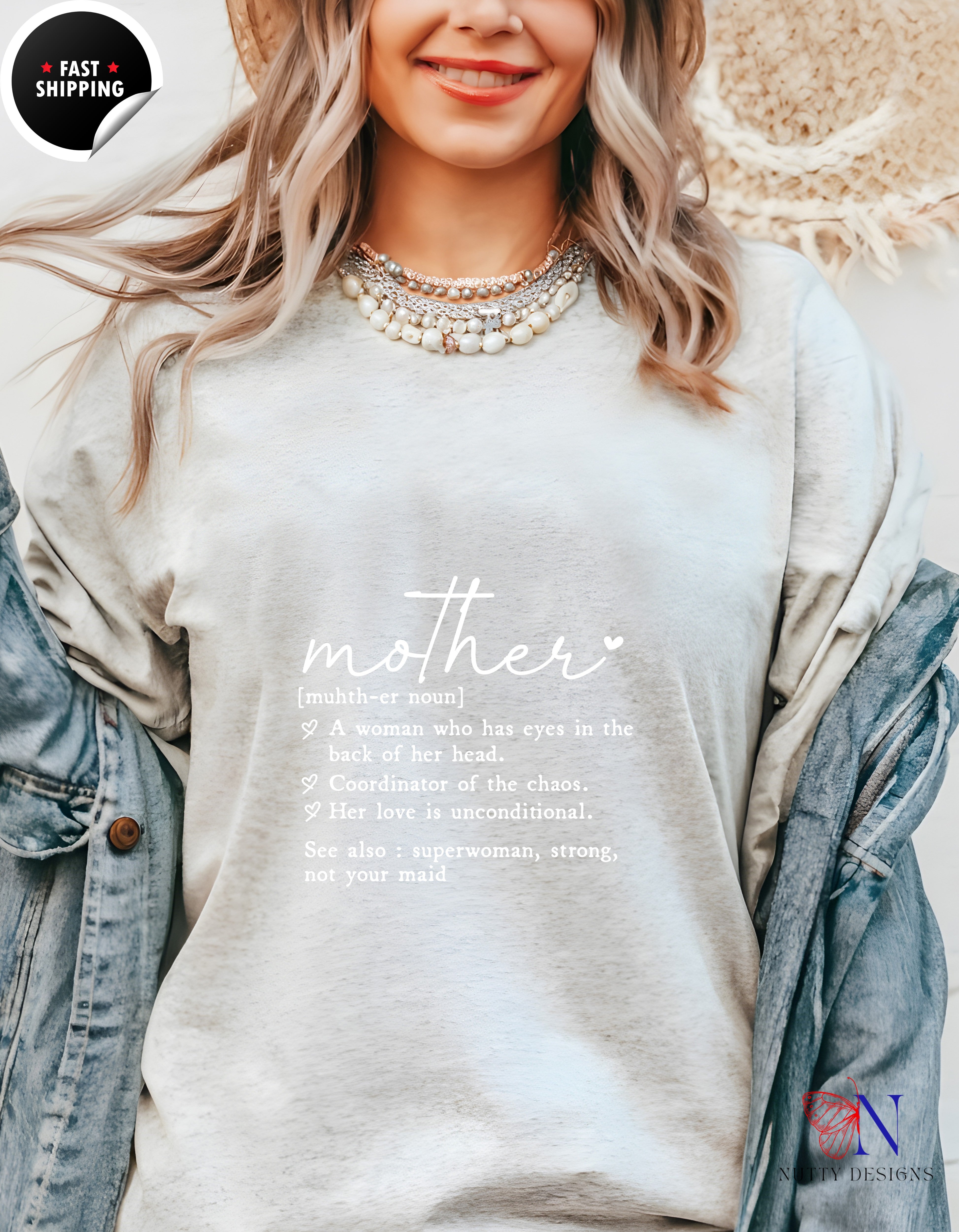 Mother Definition Dictionary t-shirt lifestyle mockup - Mother's Day gift