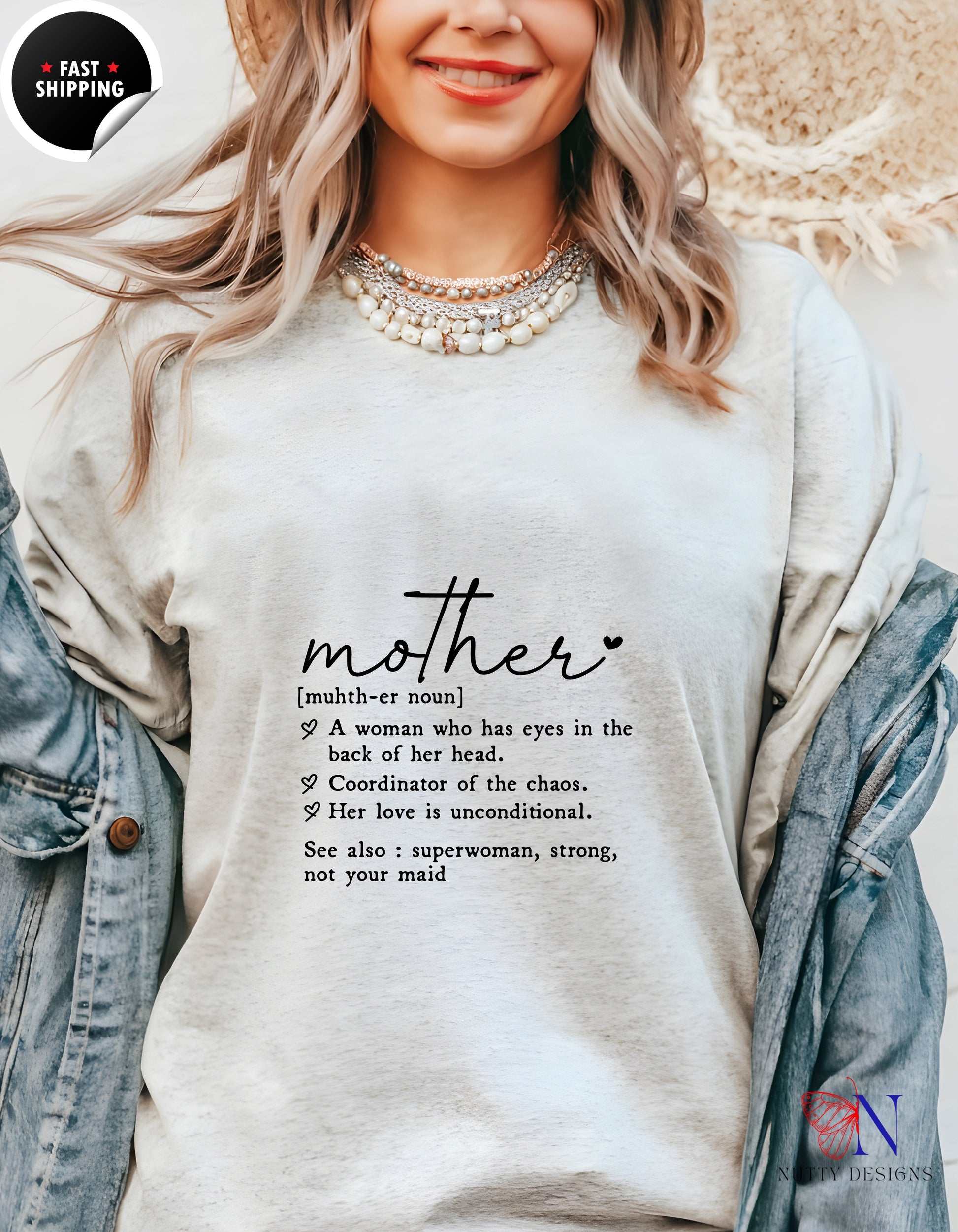 Mother Definition Dictionary t-shirt lifestyle mockup - Mother's Day gift